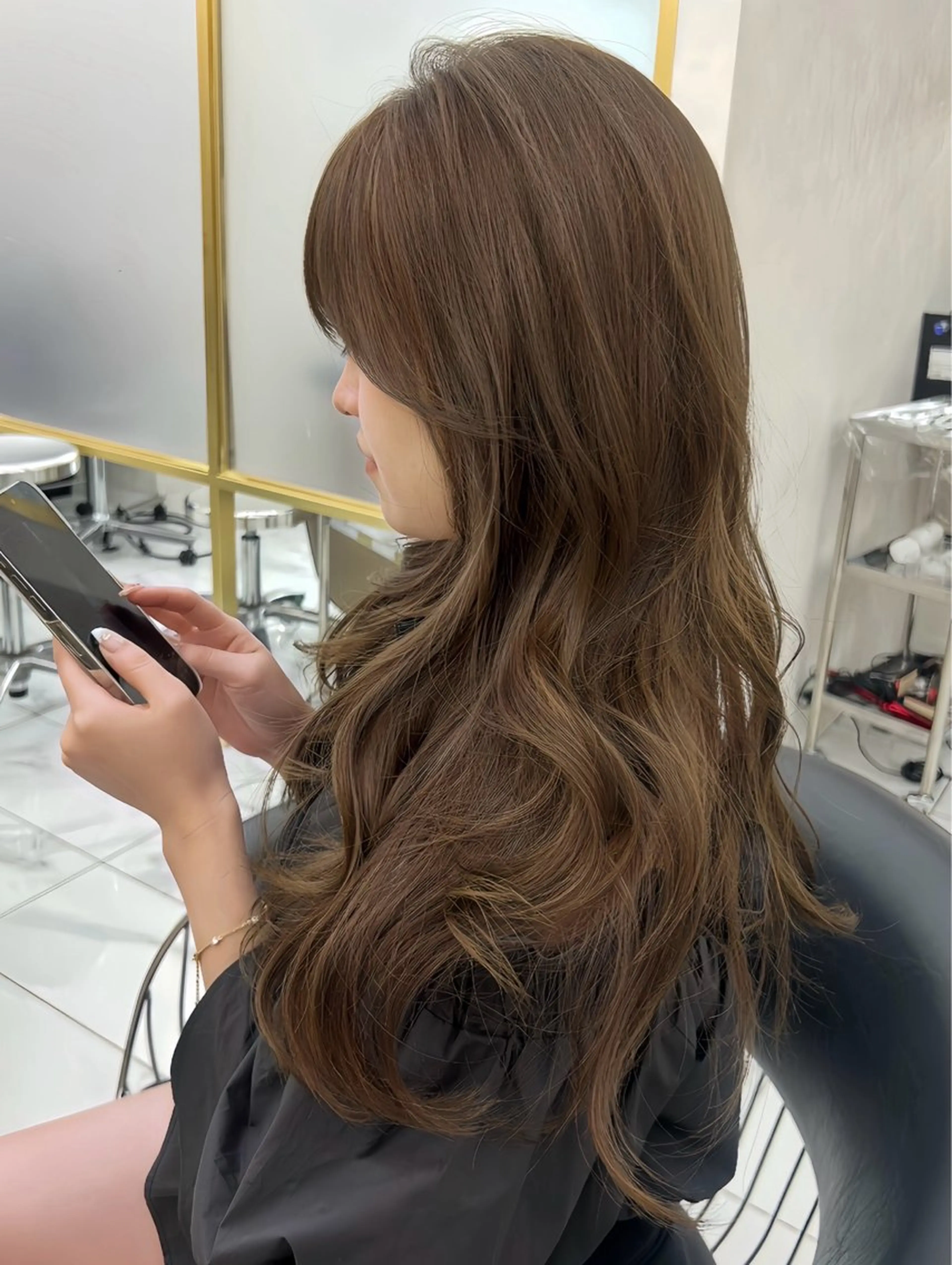 ロング カラー 𝑨𝑲𝑶 🍒/ 暖色カラーのヘアスタイル