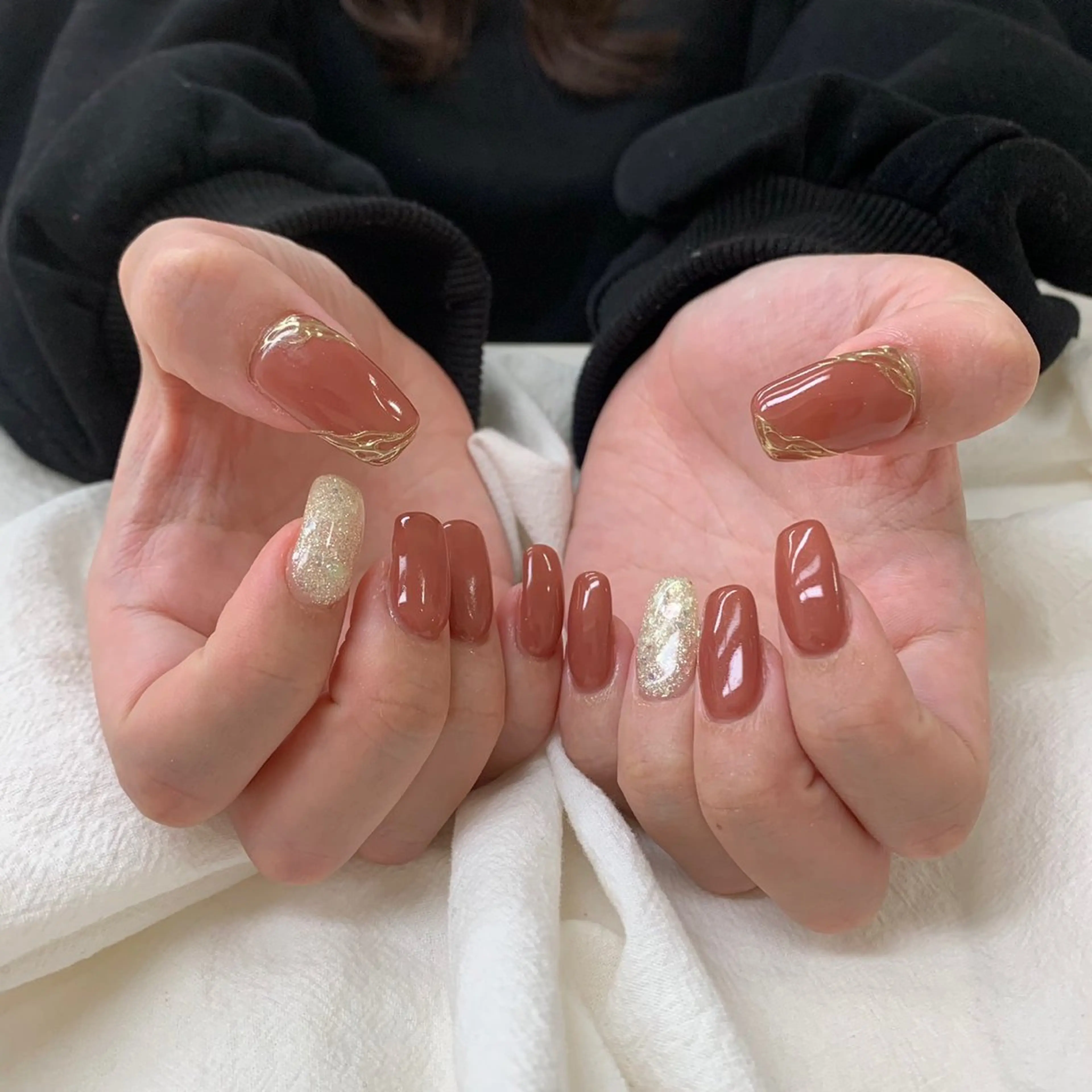 ロング 韓国風ヘア ハンドネイル nail jaol池袋店所属・ネイルJaol 池袋のネイルデザイン