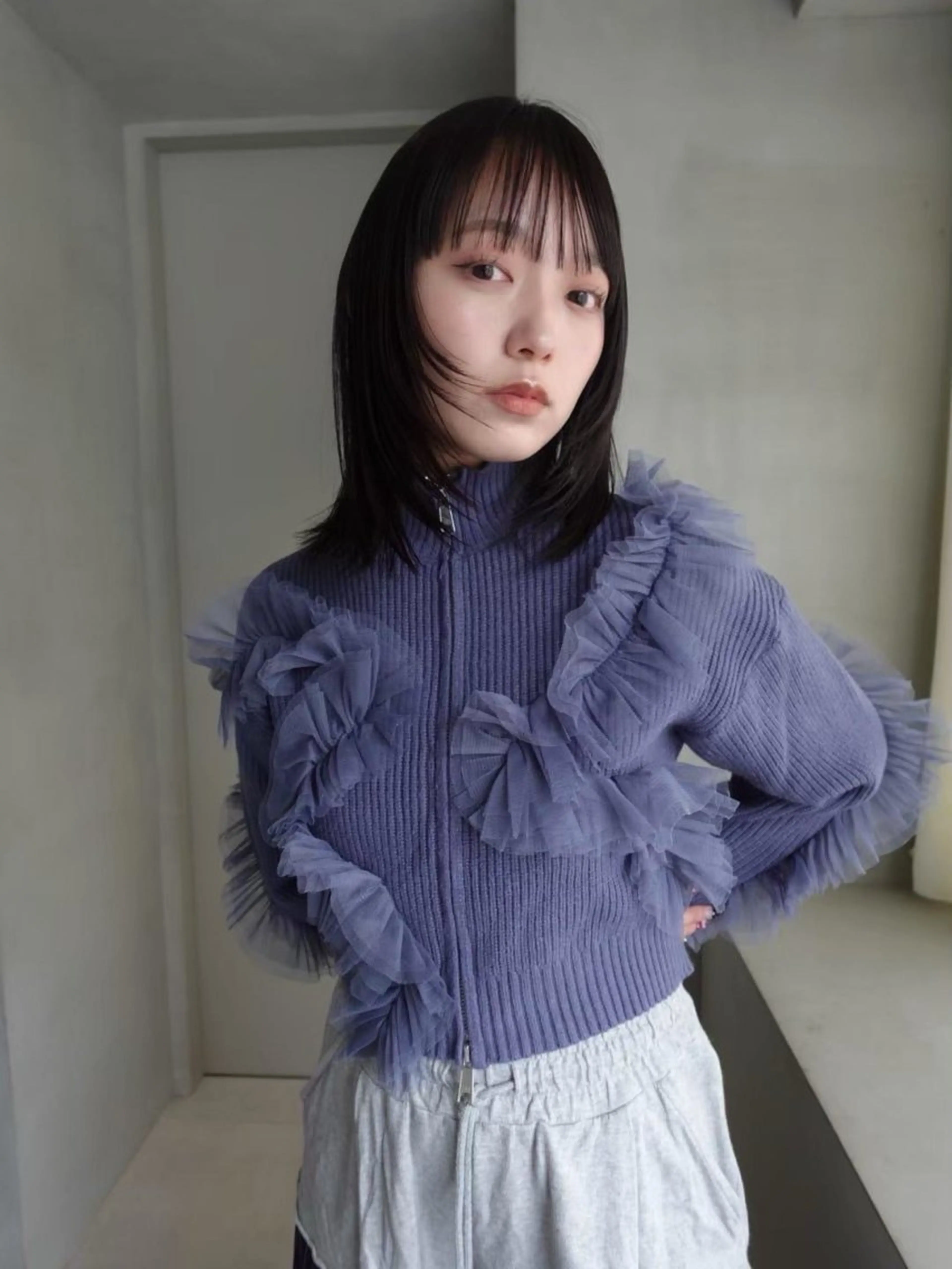 ミディアム カラー お悩み解決縮毛矯正 レイヤー達人柴崎大樹のヘアスタイル