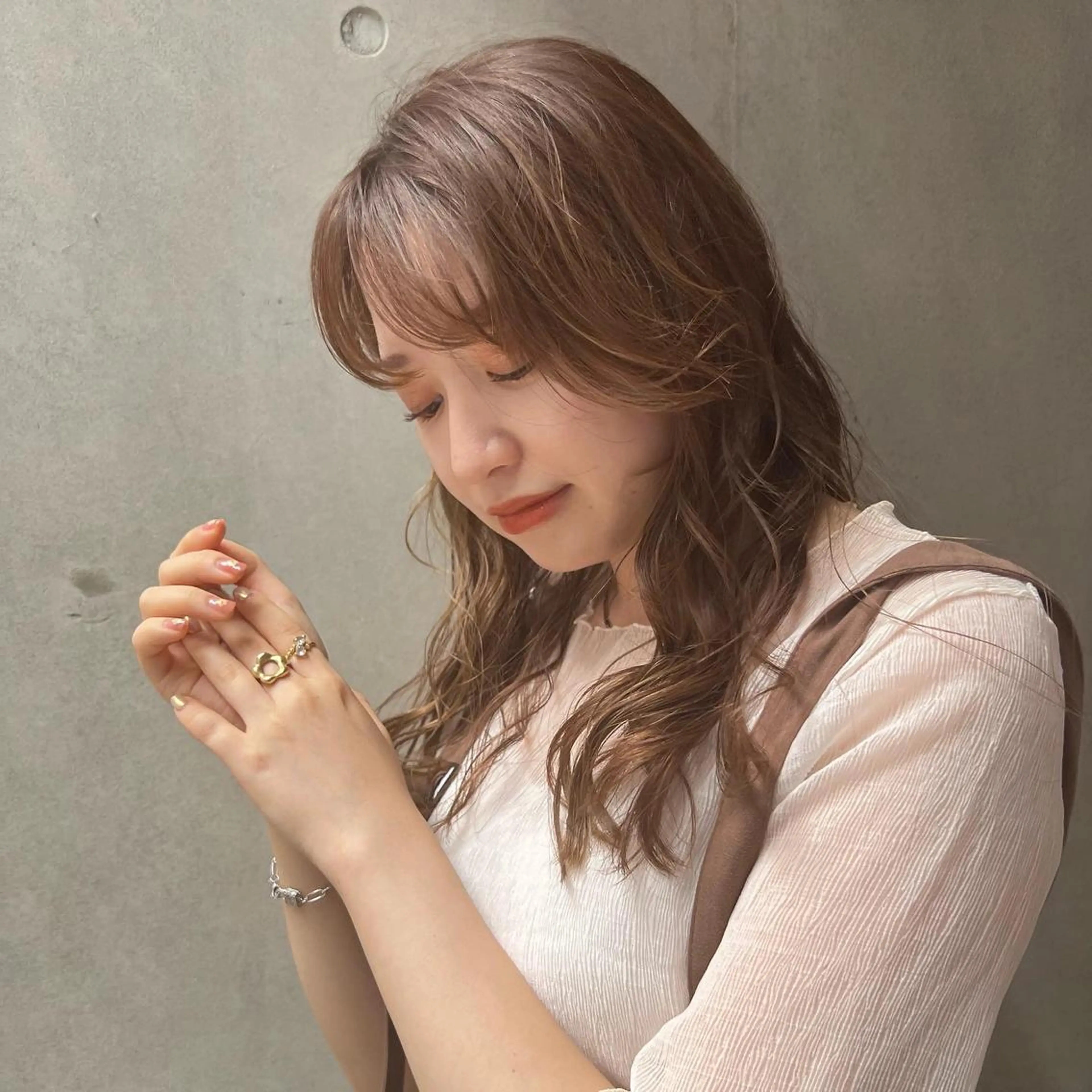 ロング カラー パーマ カット ヘアカラー 平山 美緒のヘアスタイル