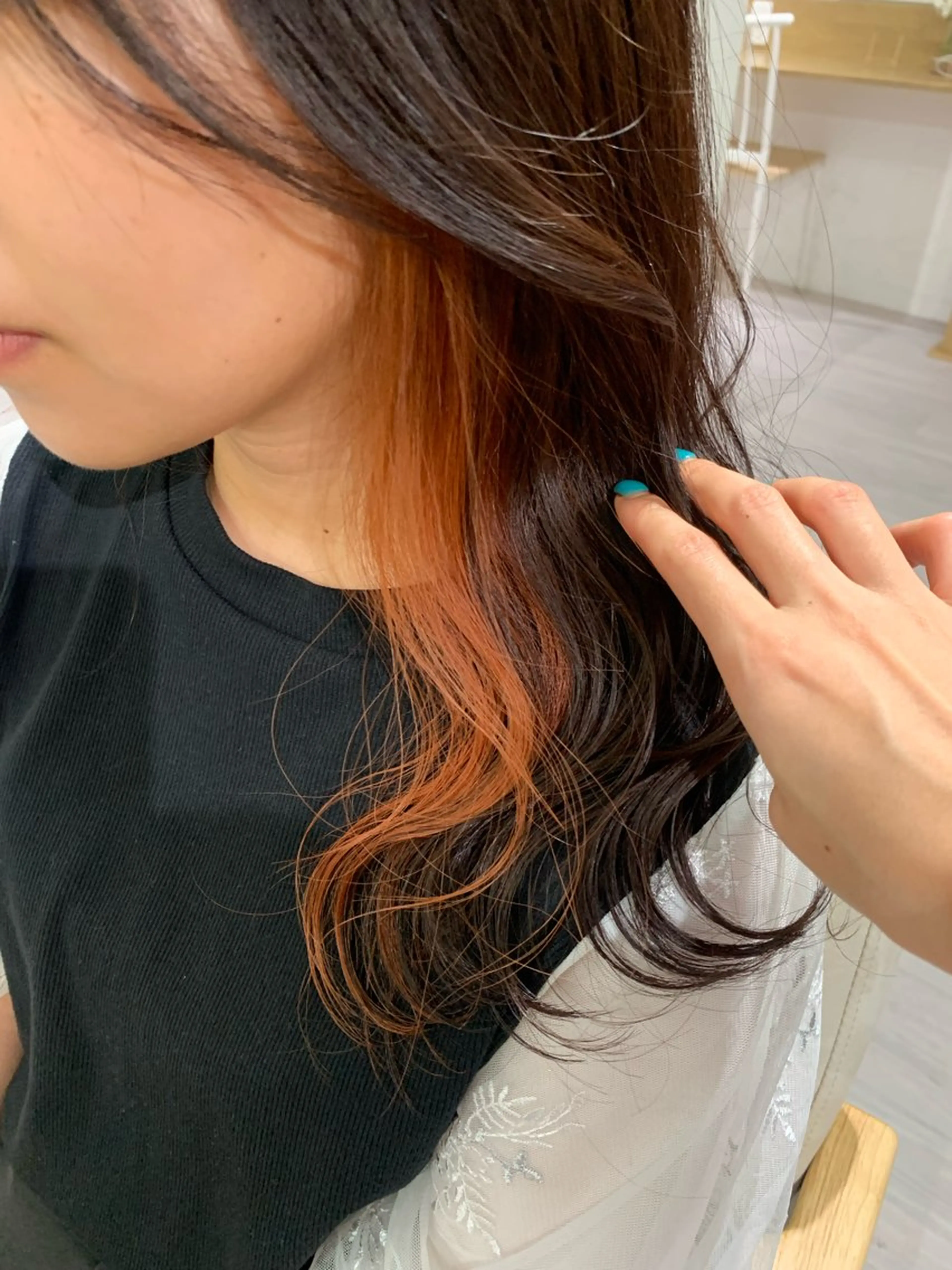 ロング カット ヘアカラー トリートメント ツヤカラー🤍 ARISAのヘアスタイル