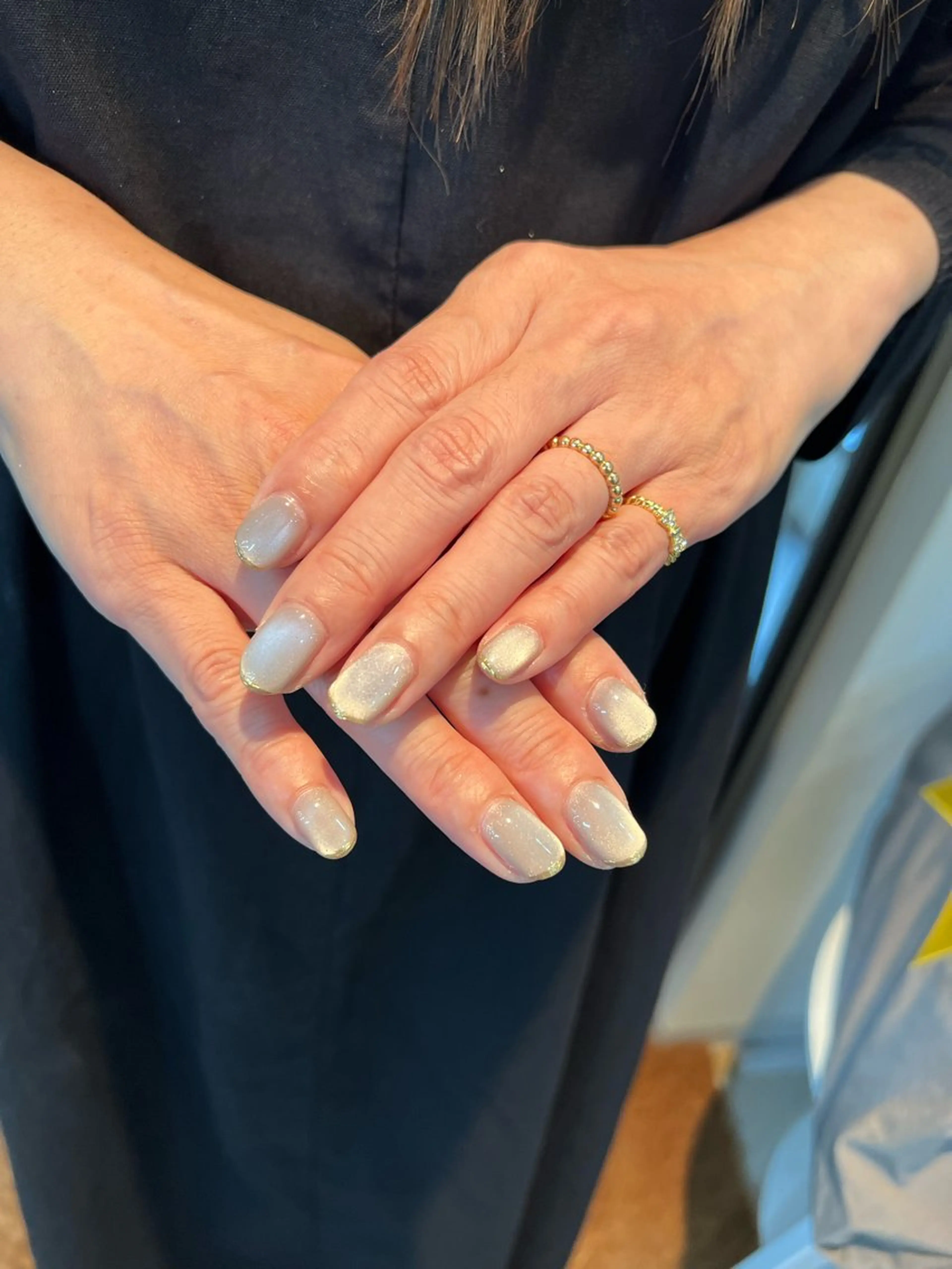 ネイル フレンチネイル ミラーネイル Free's nail Sakiのネイルデザイン