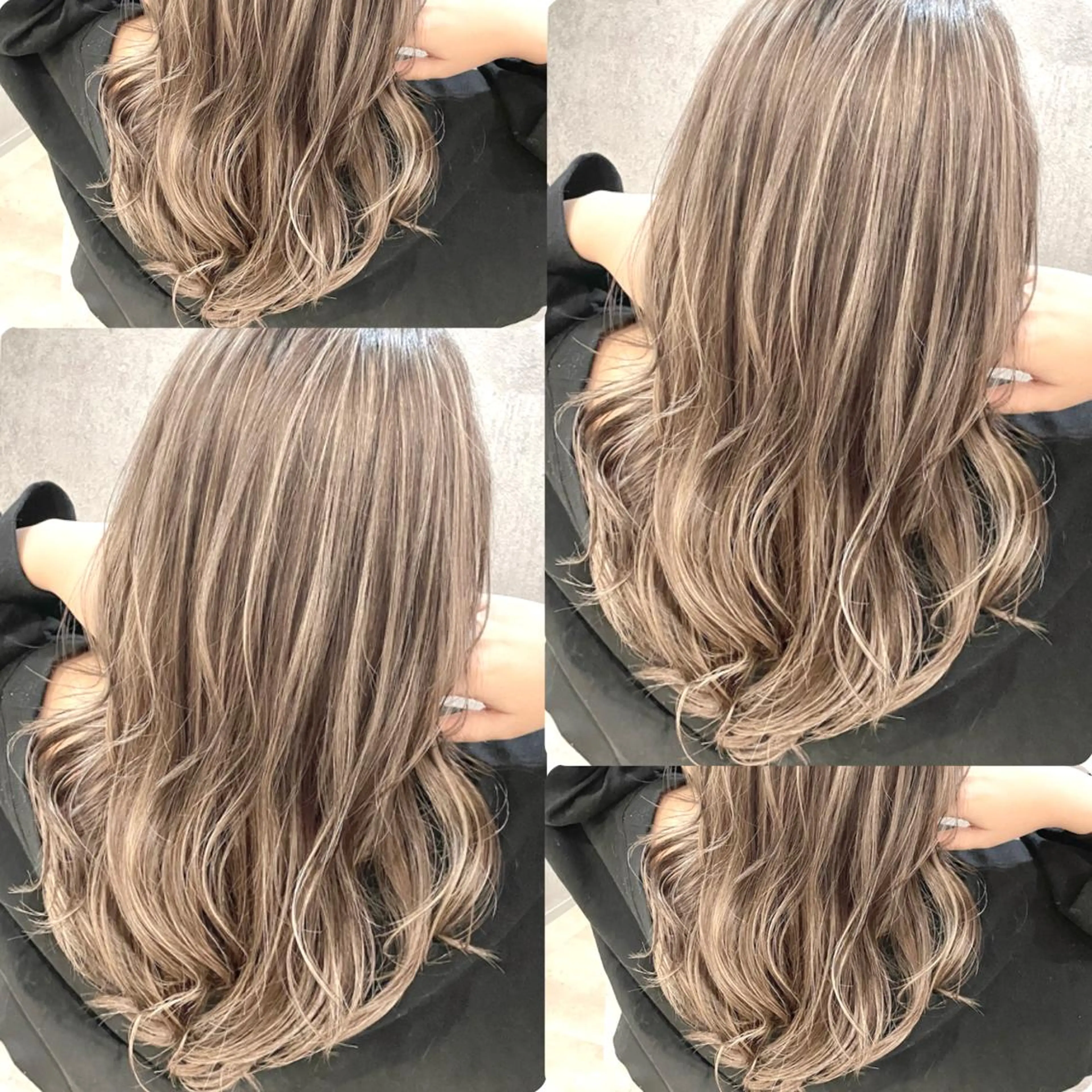 セミロング カラー ハイライトカラー ハイライト MiL所属・✨ハイトーン✨ 濱田知孝のヘアスタイル