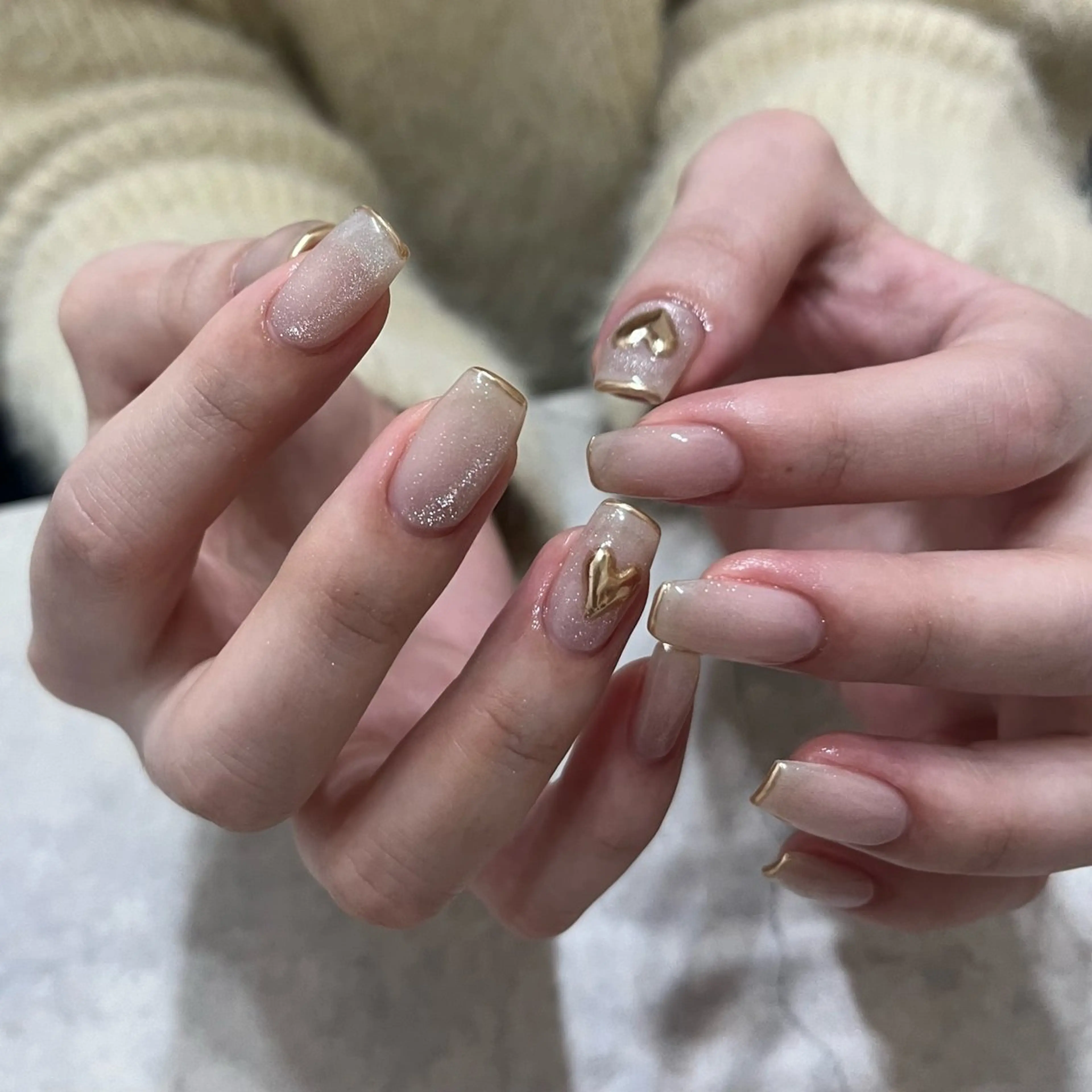 ネイル グリーン ハンドネイル vegh. nail／阿波座のネイルデザイン