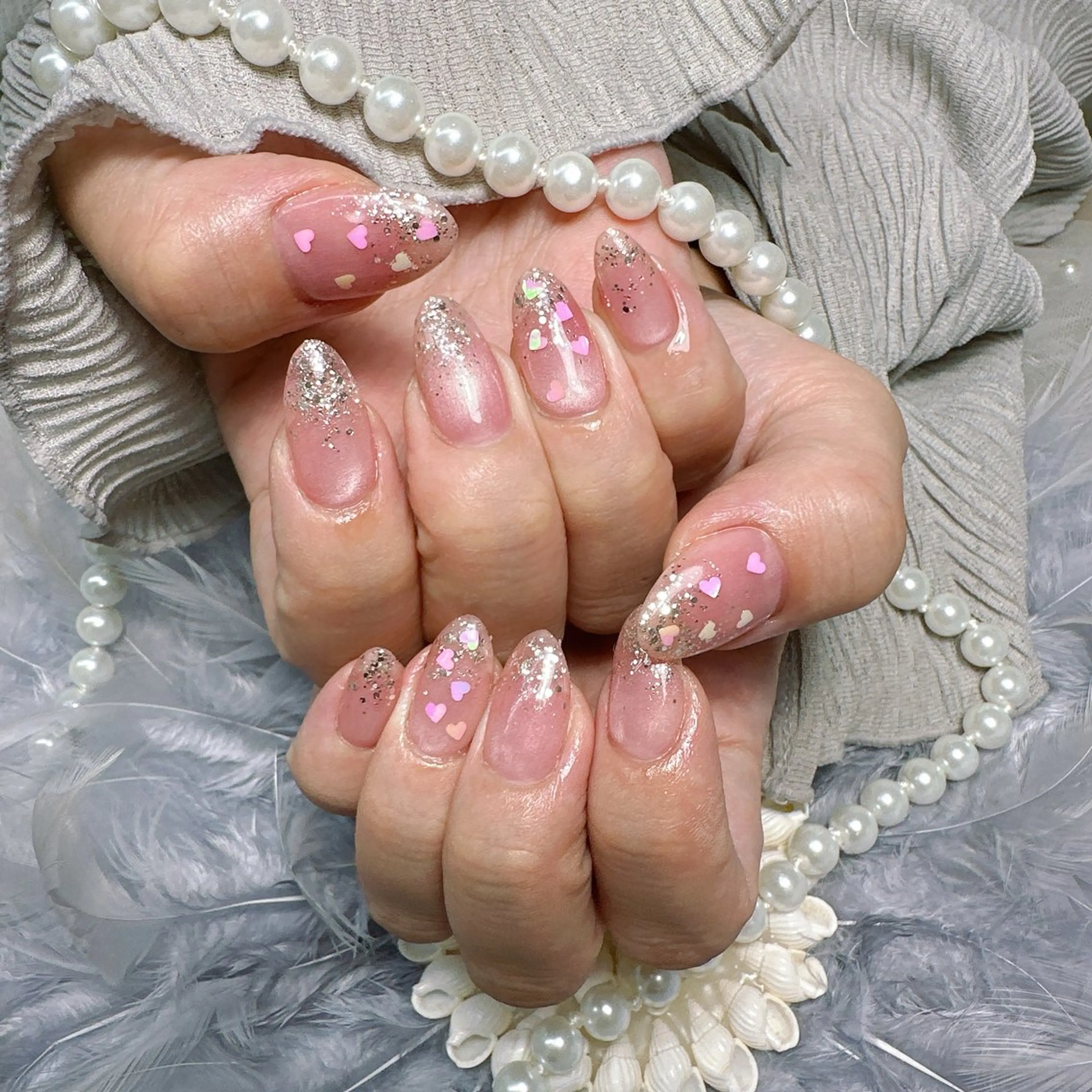 ネイル ハート マグネットネイル ハンドネイル Pretty Nail Salonのネイルデザイン