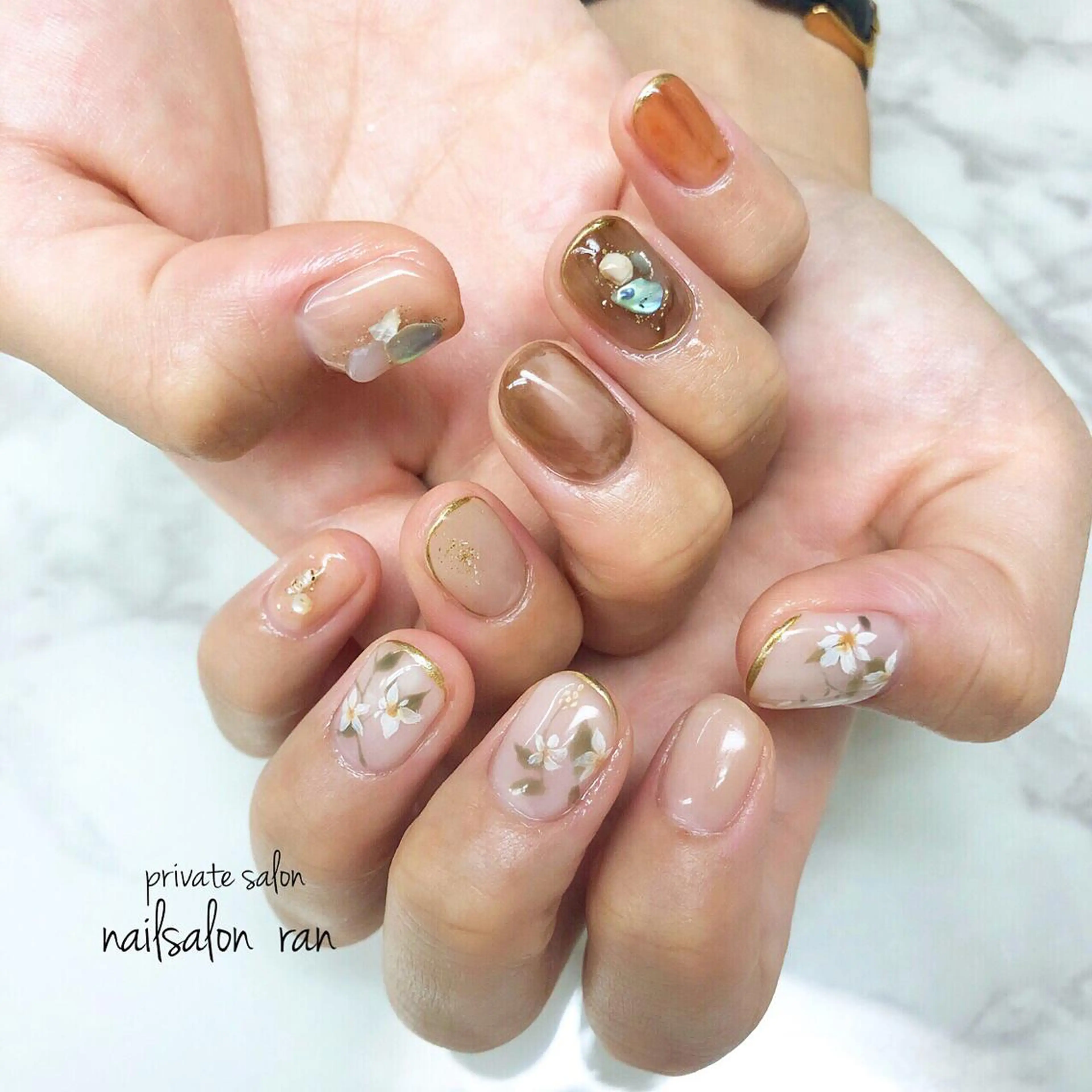 ネイル アートネイル 持ち込み nailsalon ranのネイルデザイン