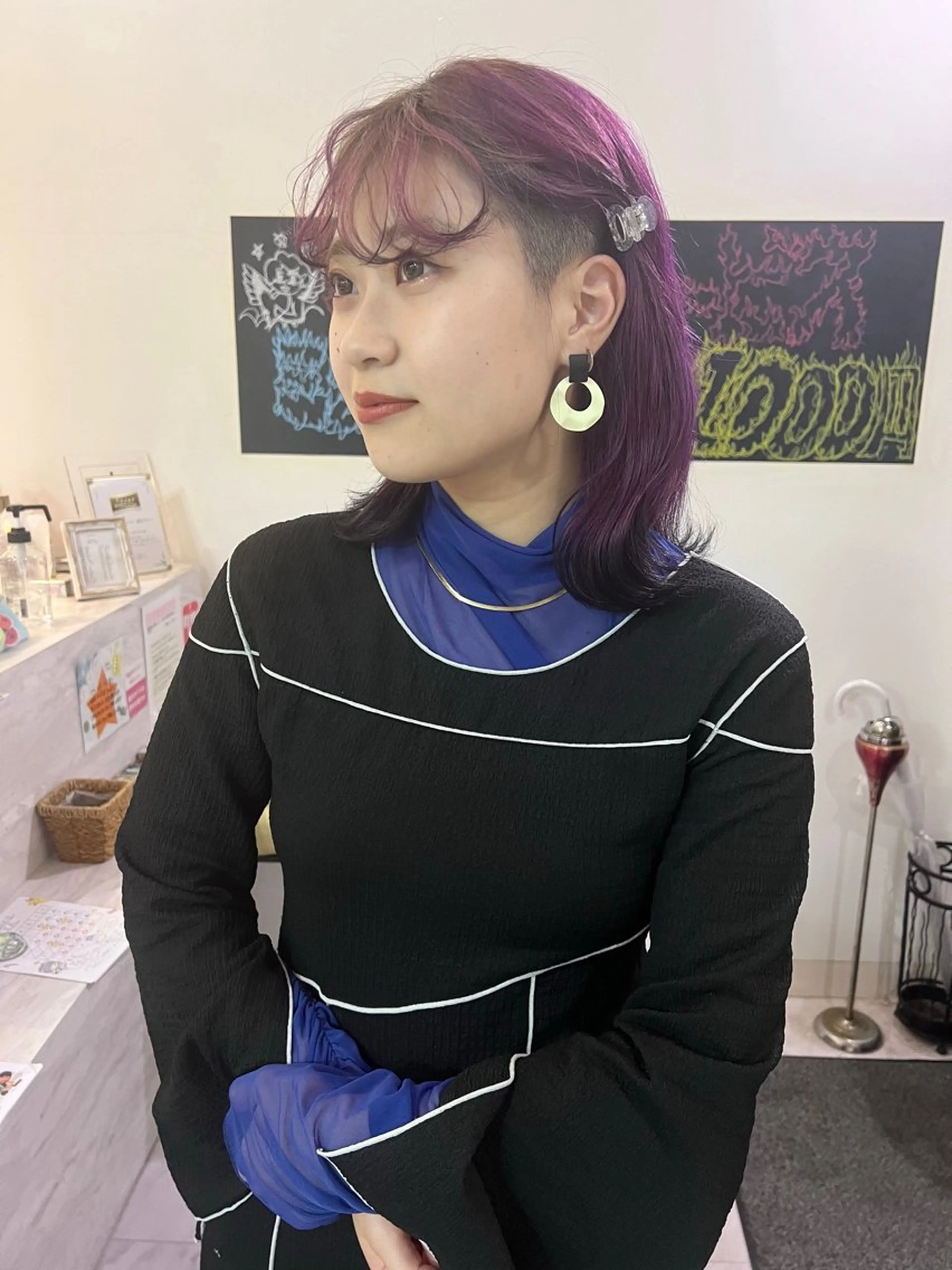 ミディアム 奥田 葵のヘアスタイル