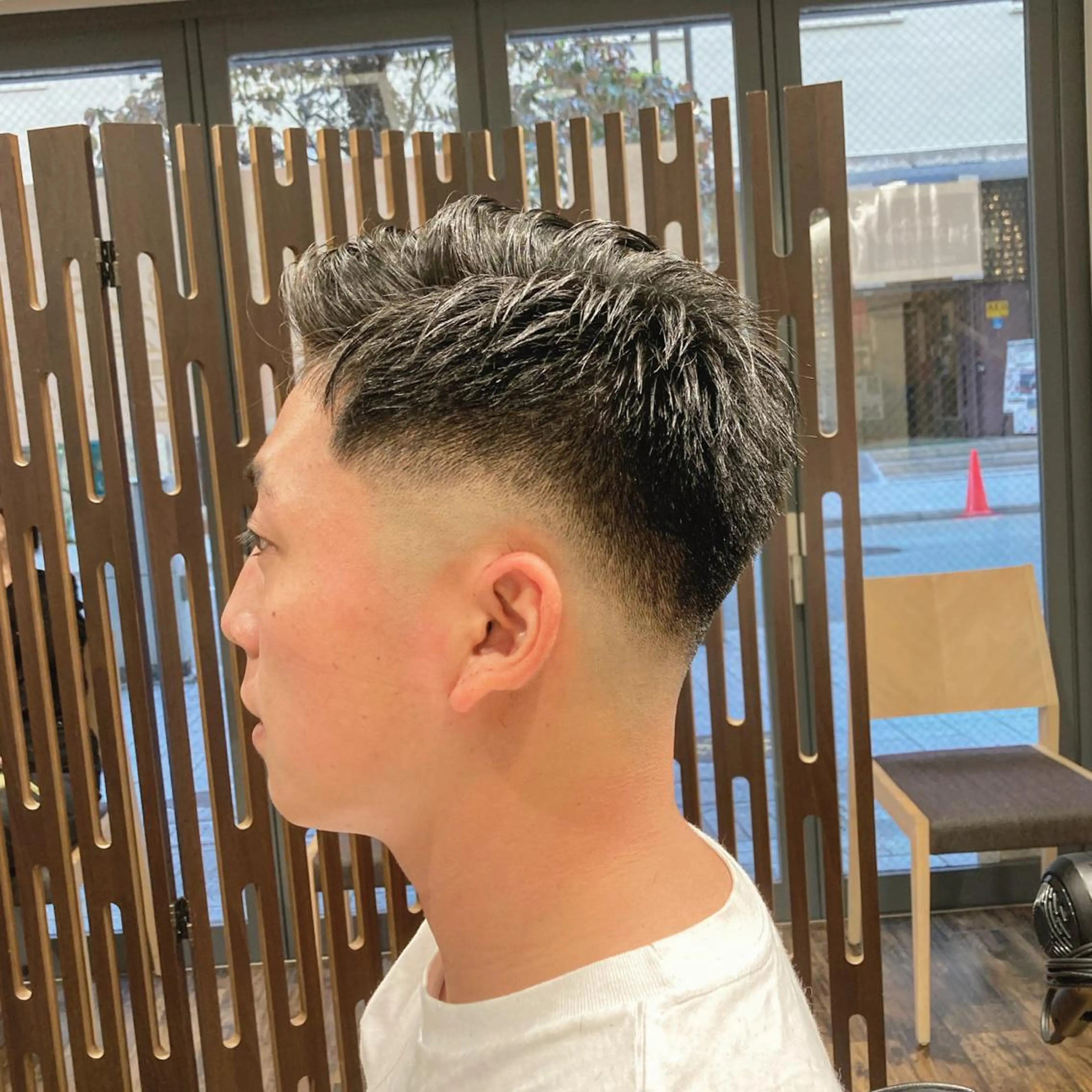 ショート メンズ フェードカット 髪質改善/縮毛矯正/ 超高濃度水素ケアのヘアスタイル