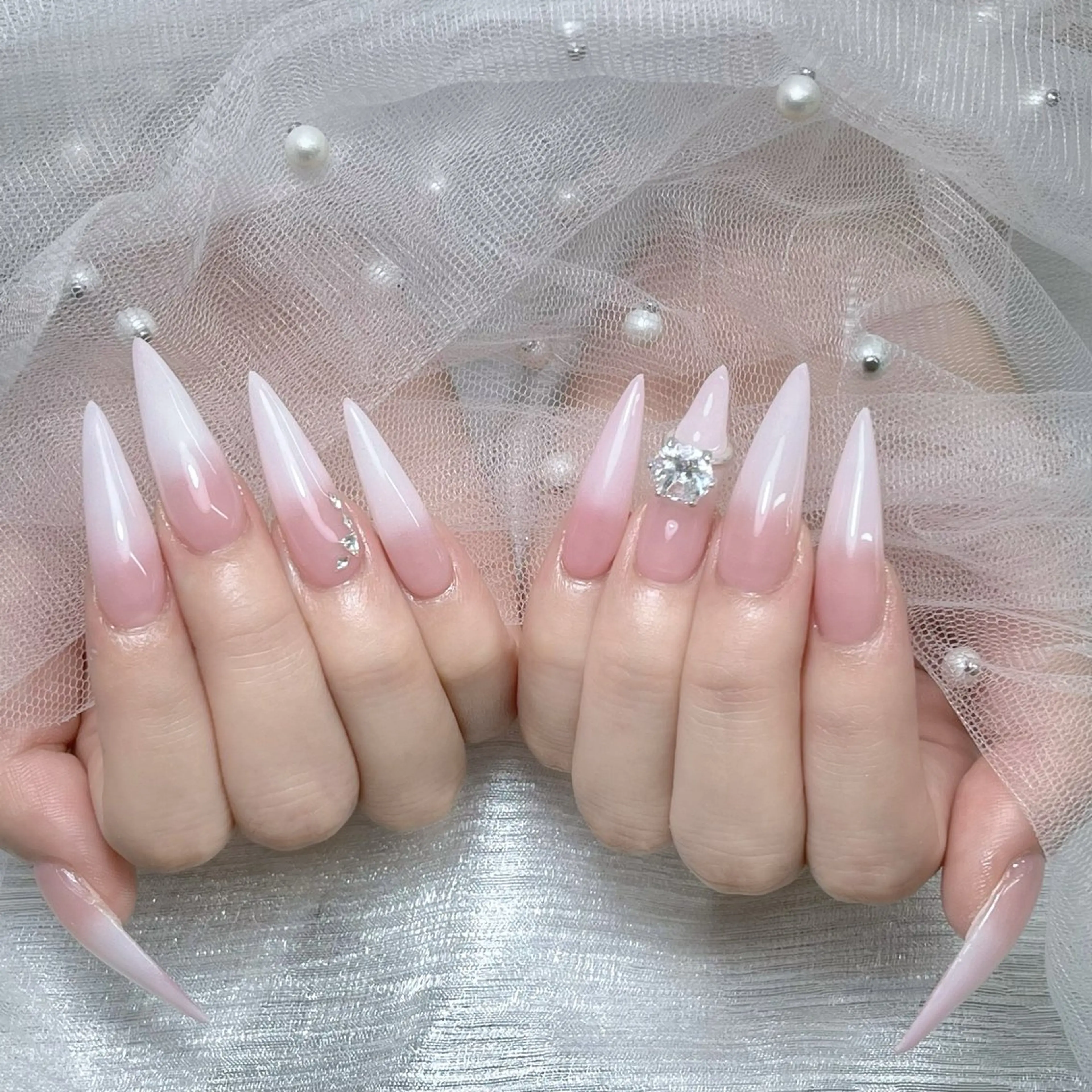 ネイル 韓国ネイル ロングネイル マグネットネイル シンプルネイル ワンホンネイル ハンドネイル JOSIE nail studioのネイルデザイン