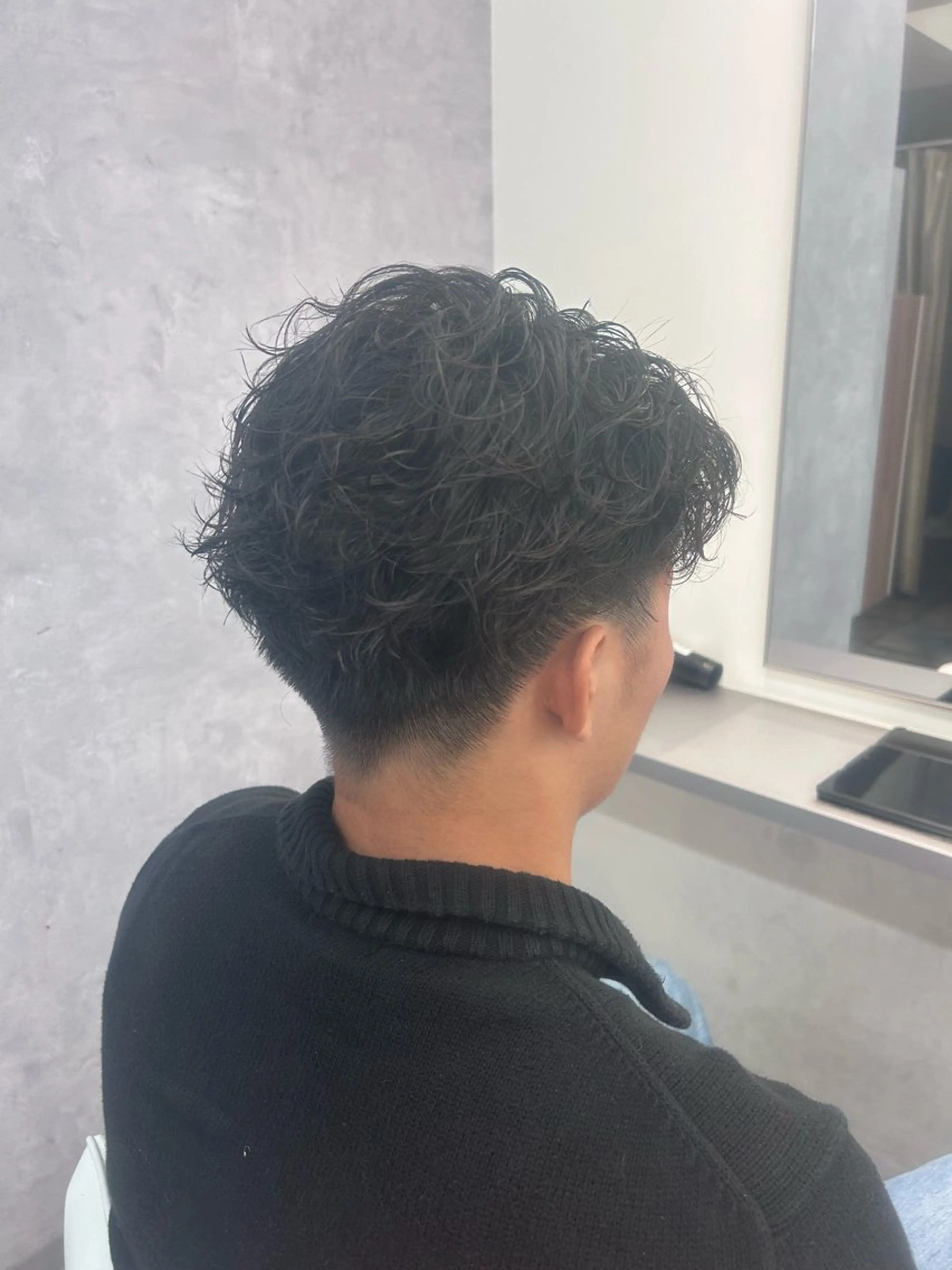 ミディアム カット パーマ ex-fa for men 早藤朋哉のヘアスタイル