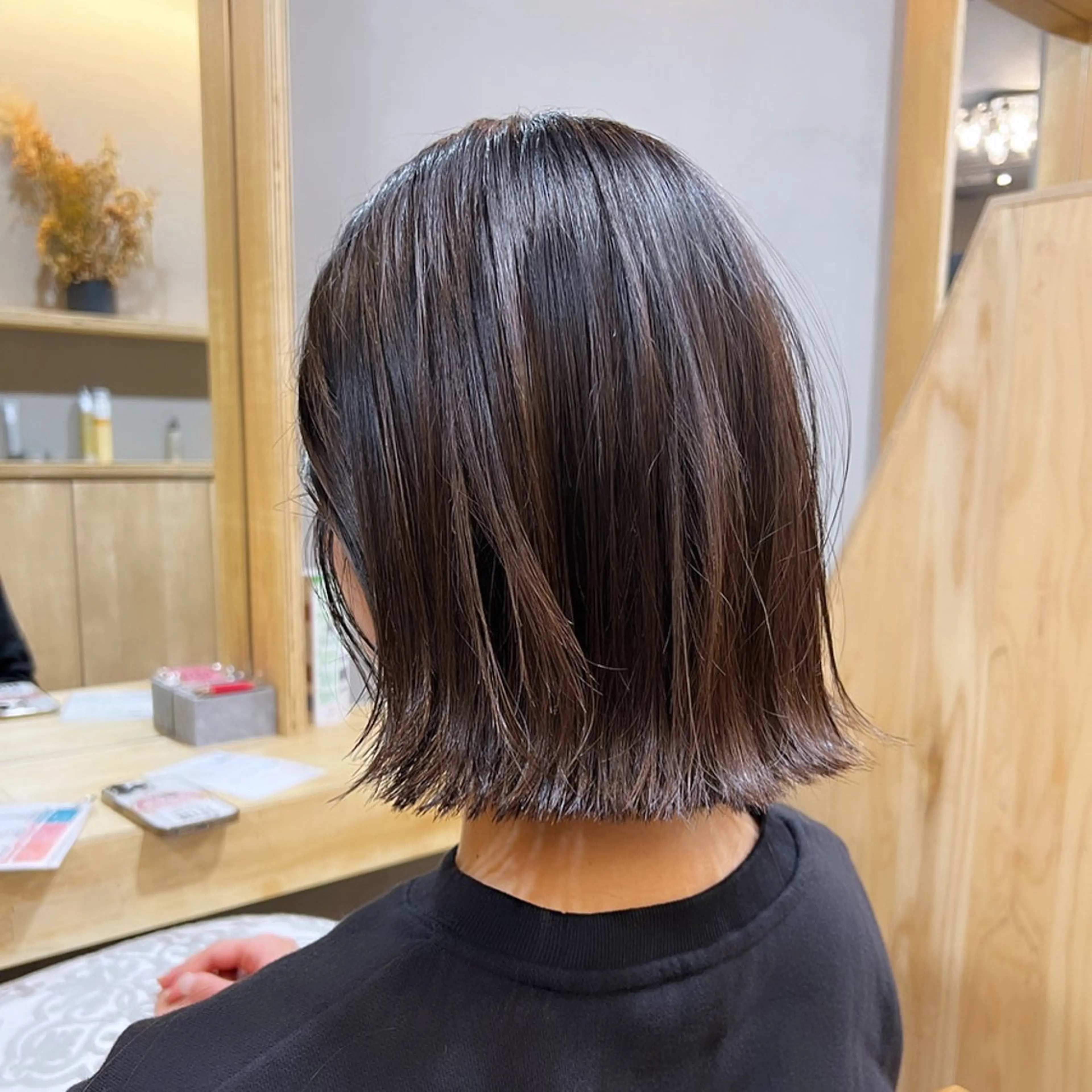 ショート 切りっぱなしボブ ボブ 神戸ボブ✂️ ioe三宮/田 伸佳のヘアスタイル