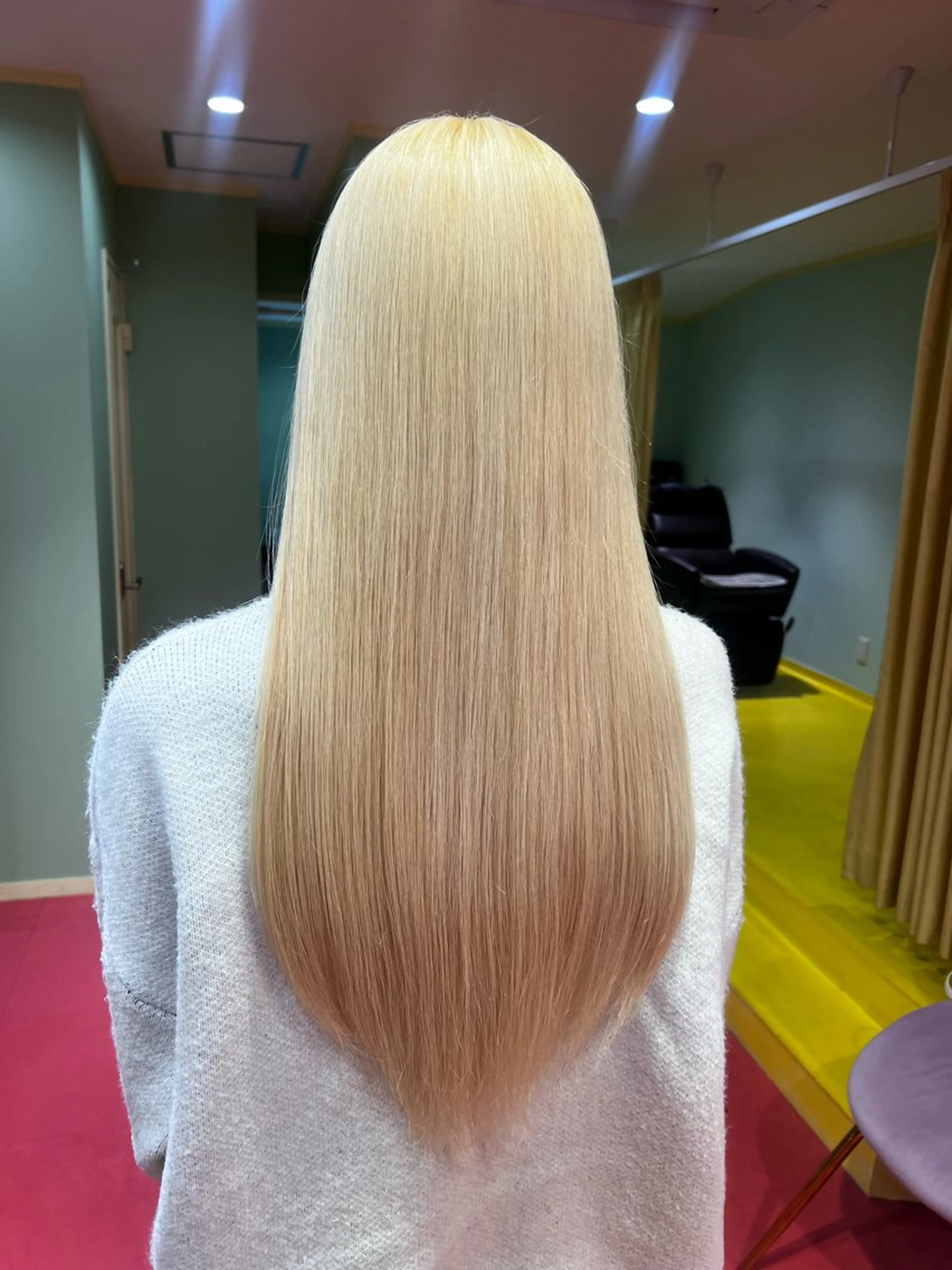 ロング ヘアカラー トリートメント 紙屋町ショート /ボブ　パーマ河内蓮のヘアスタイル