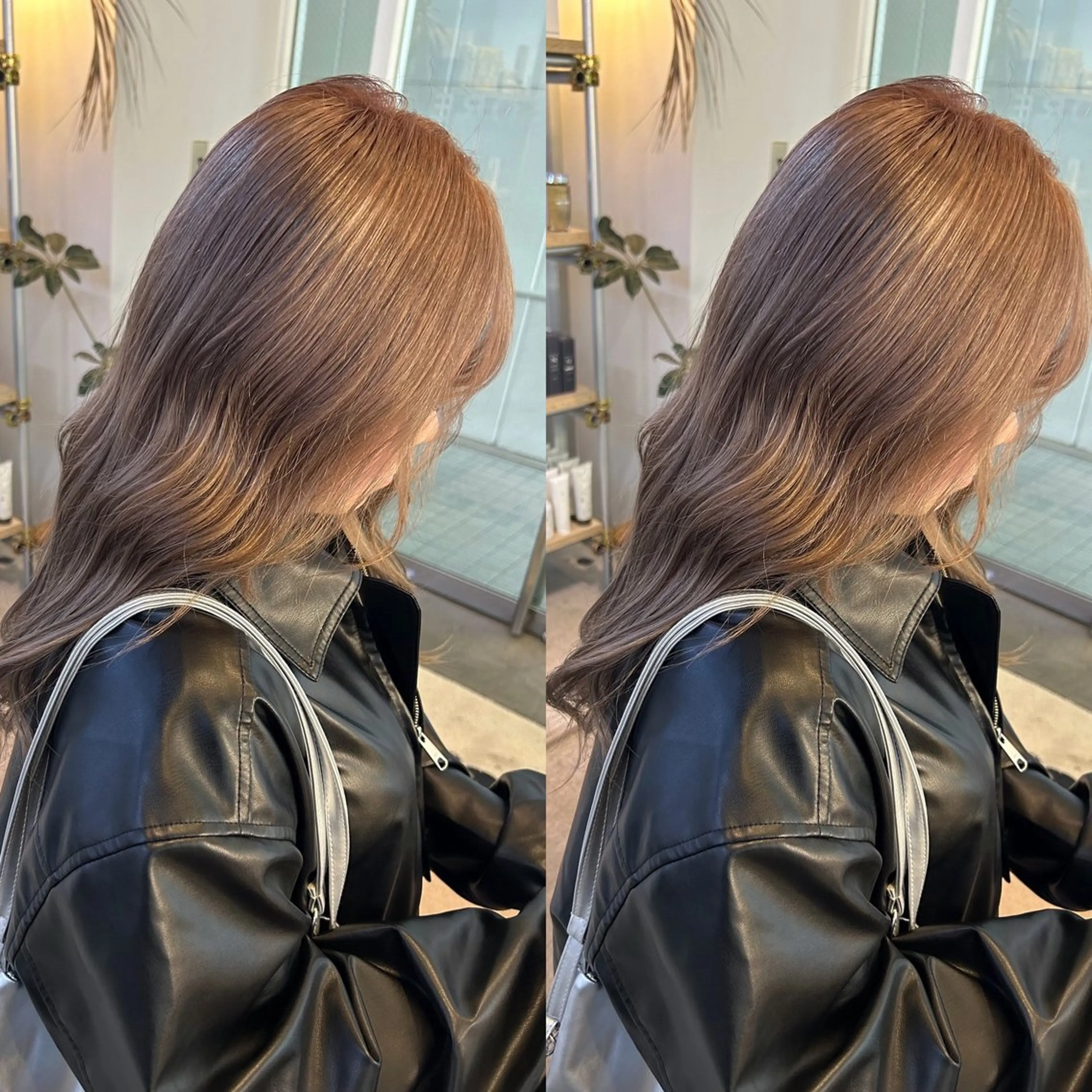 セミロング カラー ヘアカラー yoriダブルカラー 代表すがわらのヘアスタイル