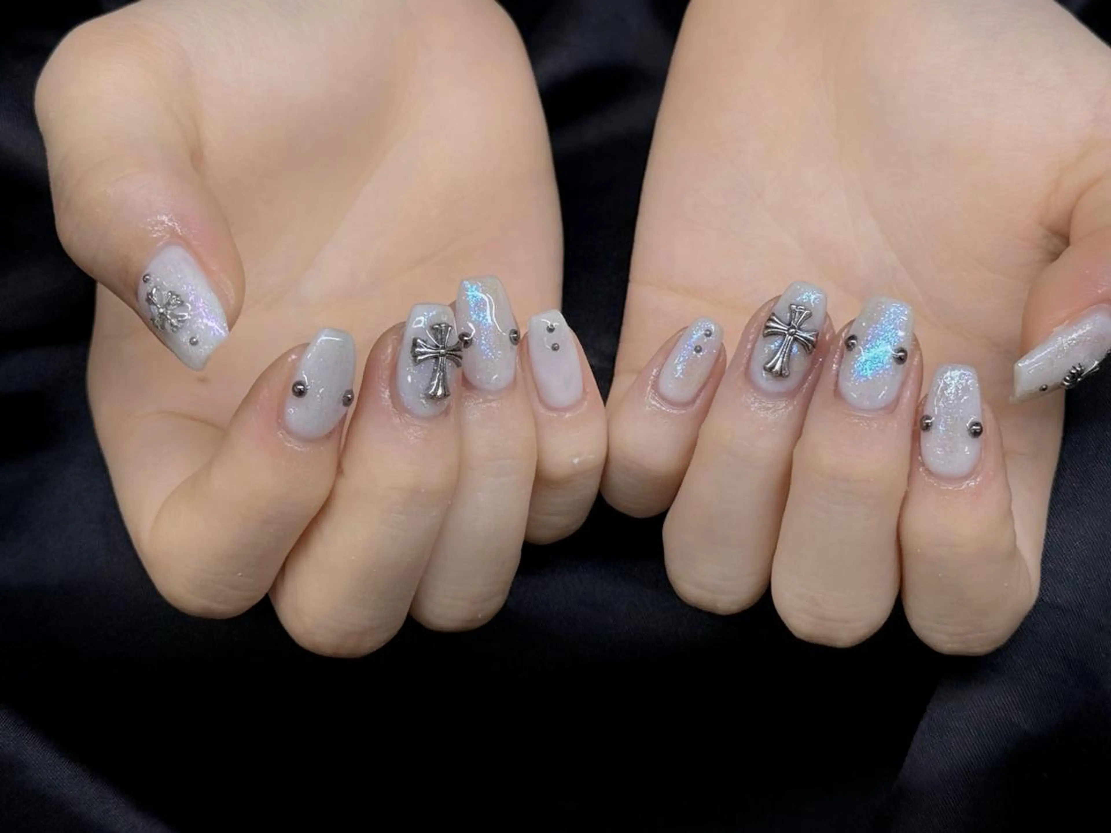 ネイル チークネイル 長さ出し フレンチネイル ジェルネイル 韓国ネイル ハンドネイル マ ルのネイルデザイン