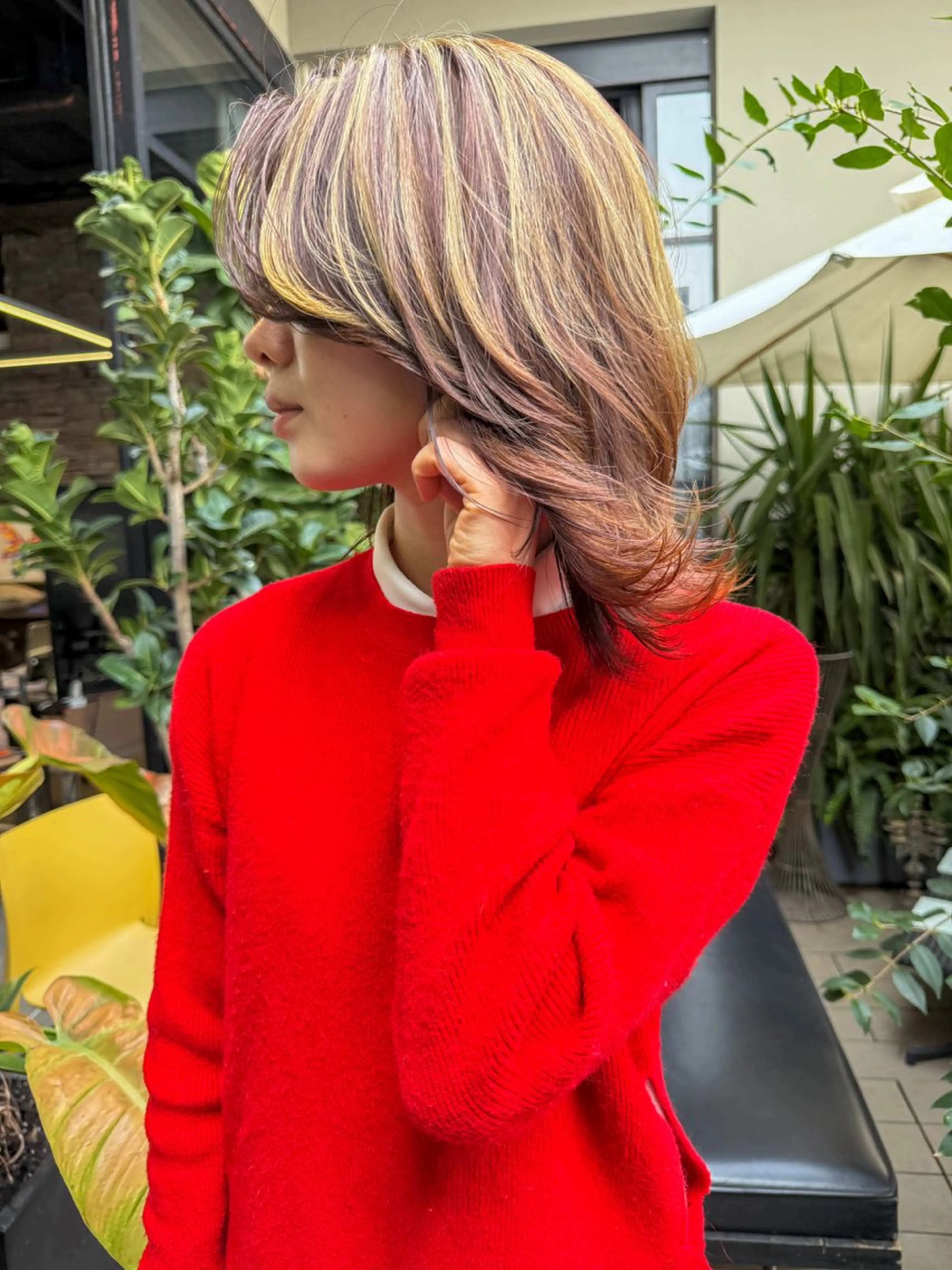 カット+ケアカラー+トリートメントの写真