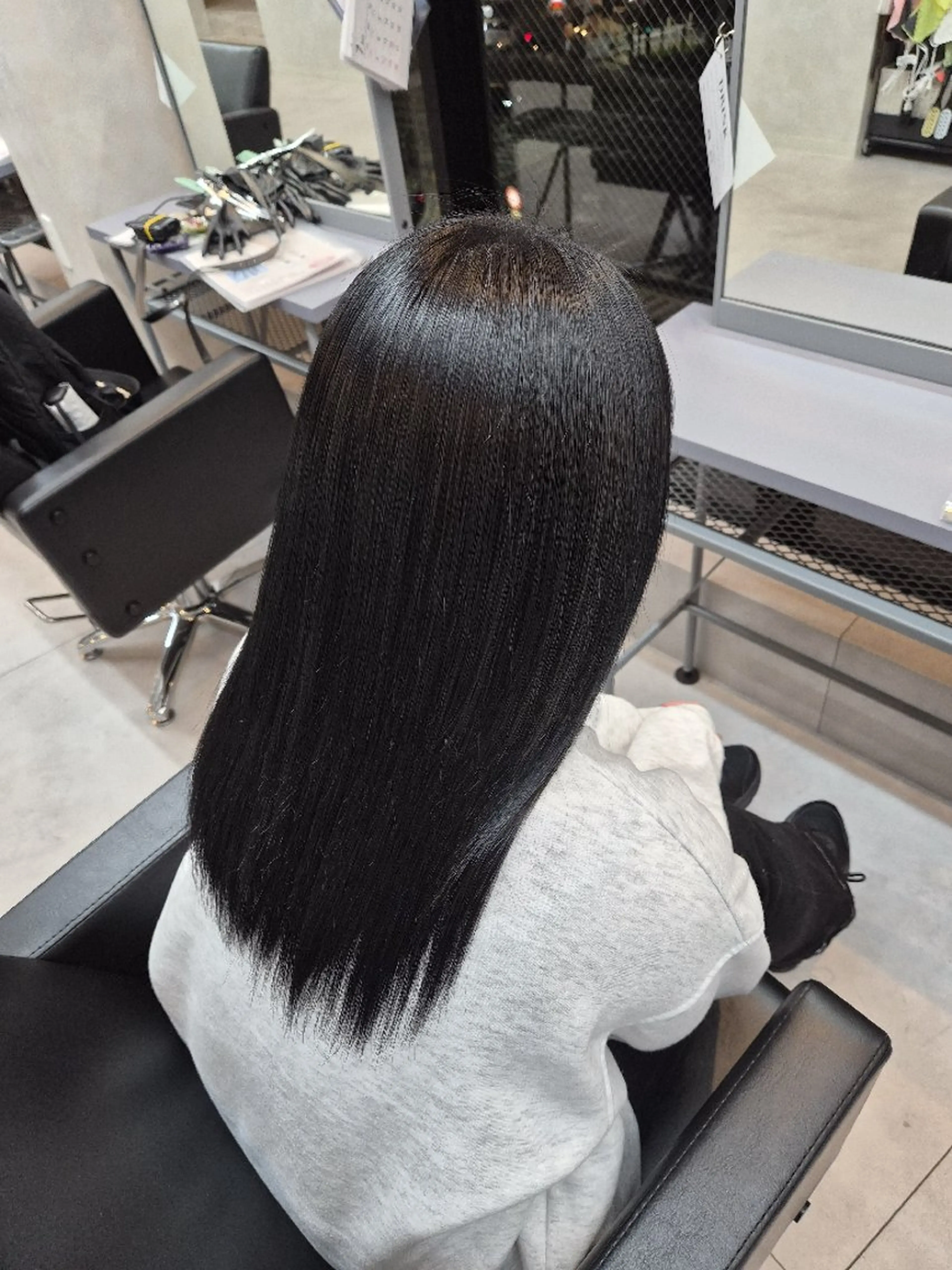 ミディアム 縮毛矯正 寺西紗友望/髪質改善 /ストレート/ボブのヘアスタイル