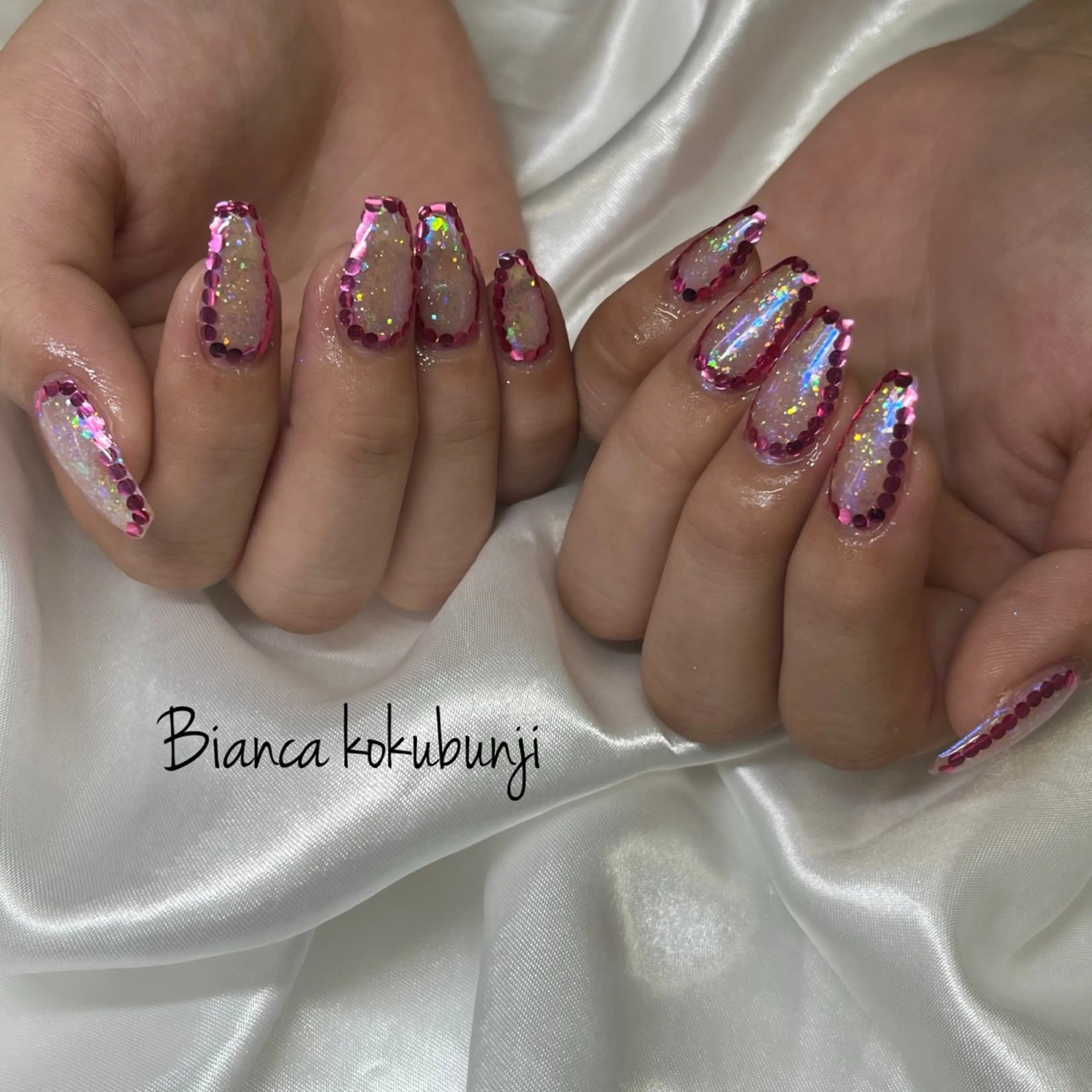 ネイル キラキラネイル ハンドネイル Bianca☁国分寺 🤍店長/黒木愛美のネイルデザイン
