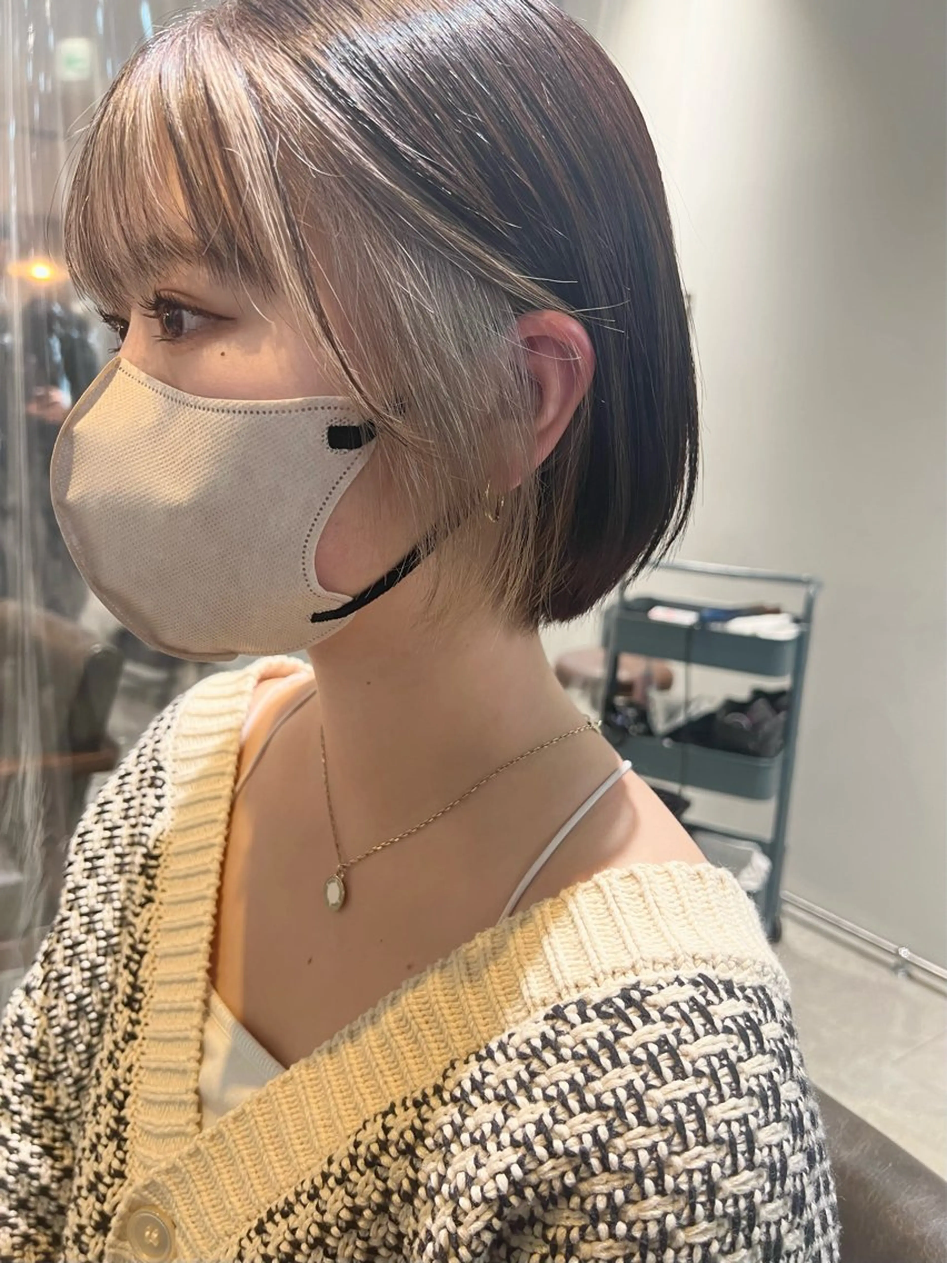 ミディアム カラー ヘアアレンジ ヘアカラー トリートメント ヘッドスパ ヘアセット 🌈インナーカラー ‘ショウマ’🌈のヘアスタイル