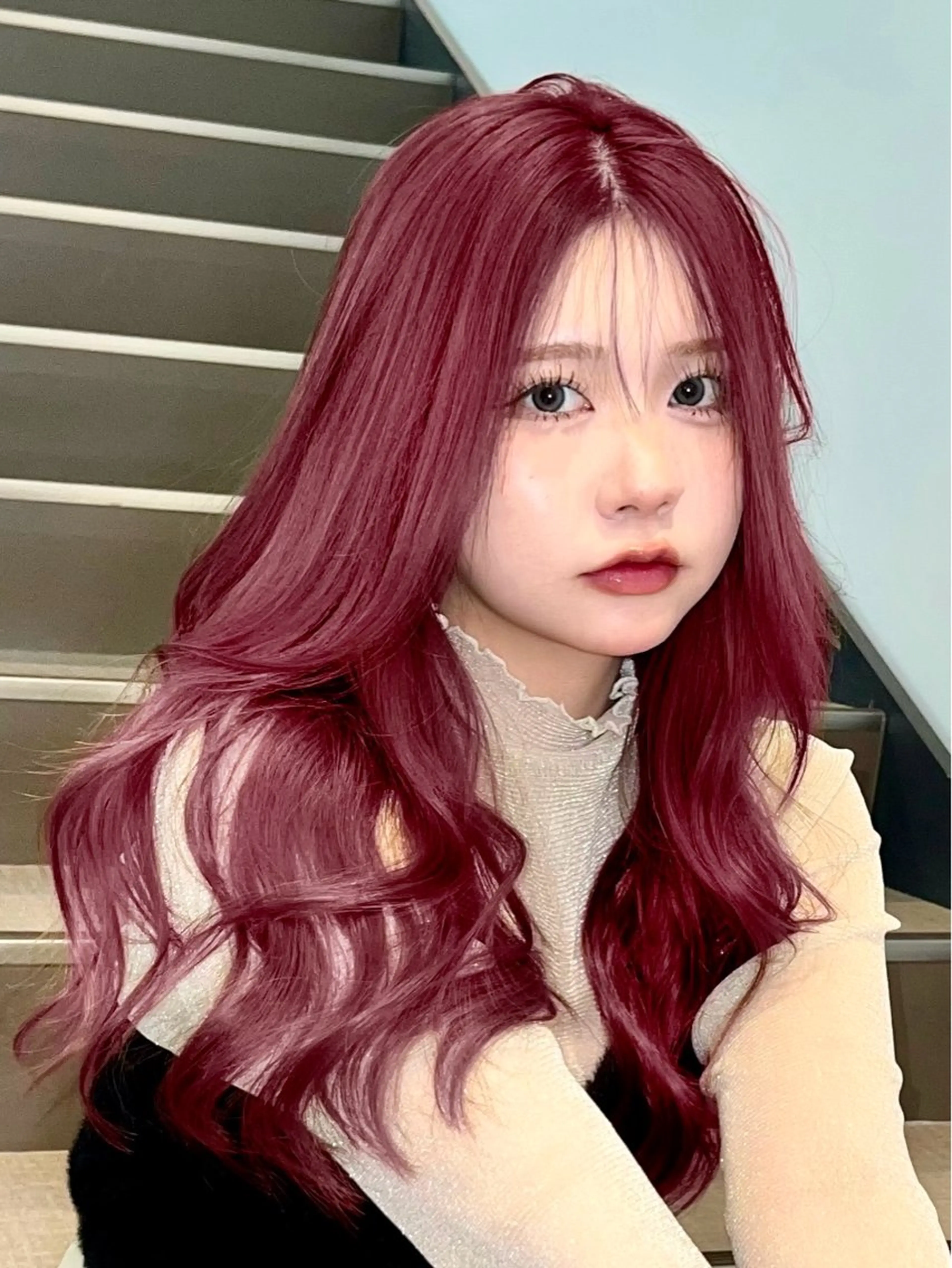 セミロング カラー ムラ修正💎 艶髪ハイトーン💎のヘアスタイル