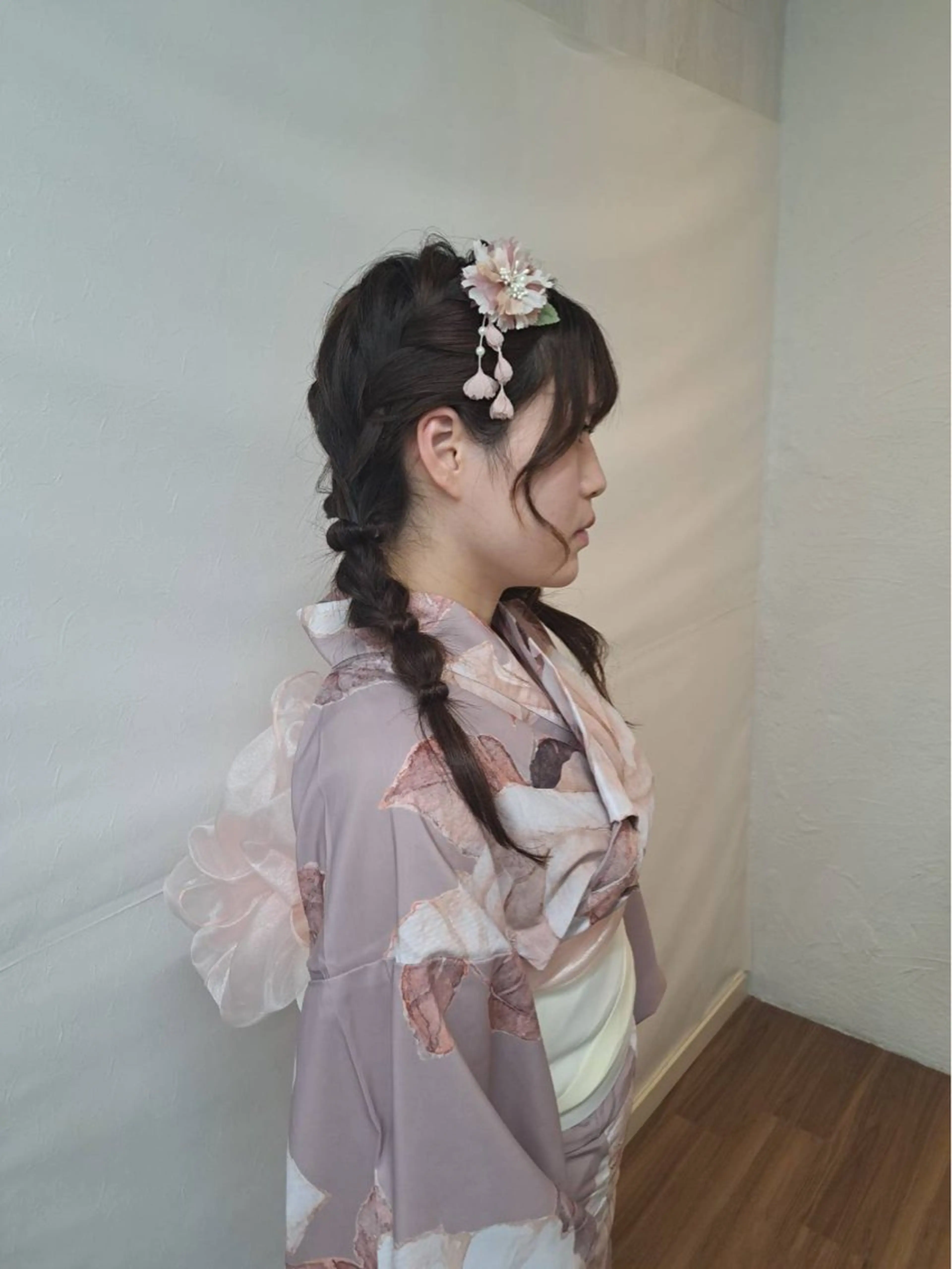 ヘアアレンジ 浴衣 着付け GLOSS 心斎橋 山上のヘアスタイル