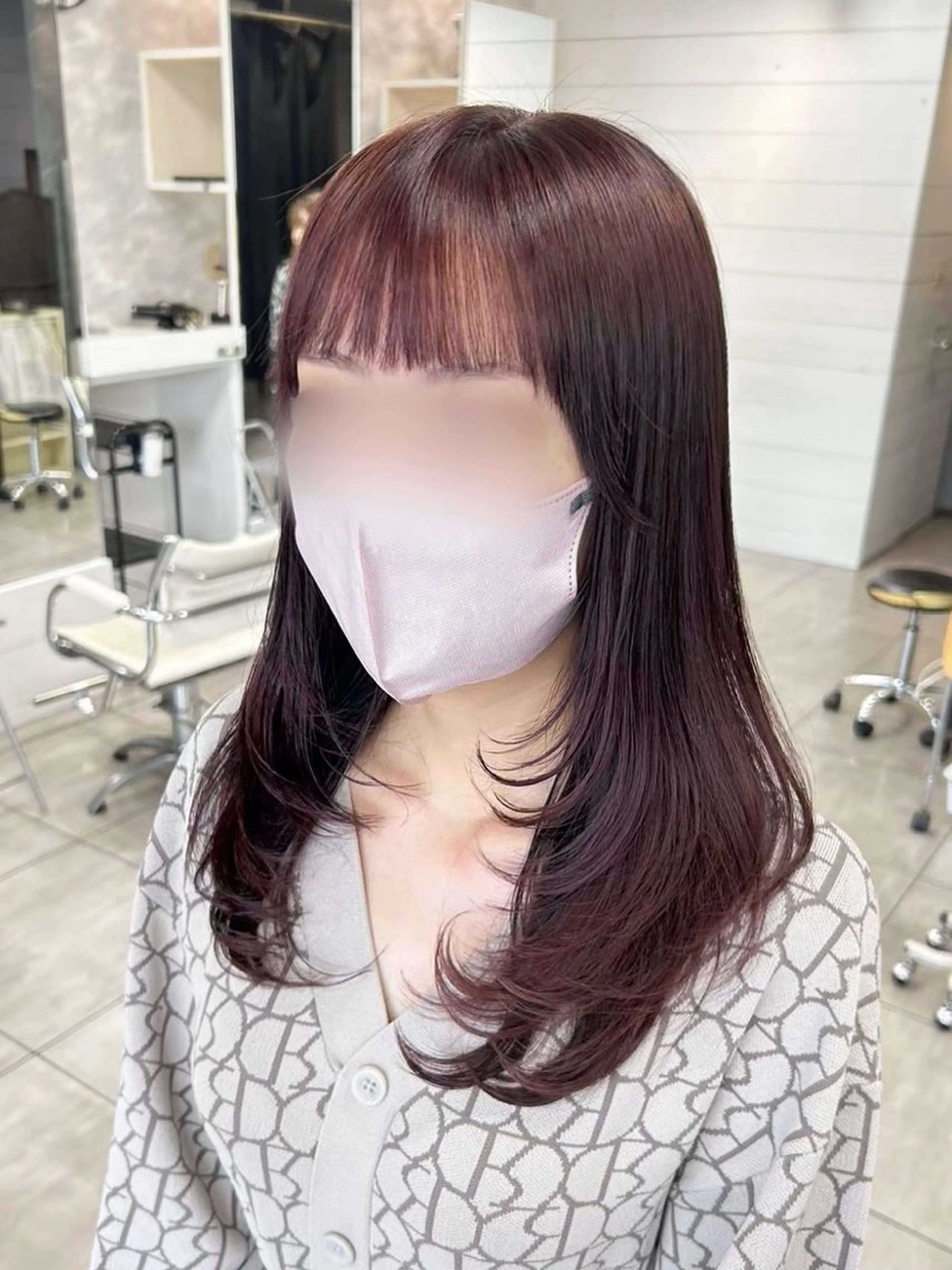 ロング パープルカラー ロング カット ヘアカラー 🫧艶髪カラー🫧 森本くるみのヘアスタイル