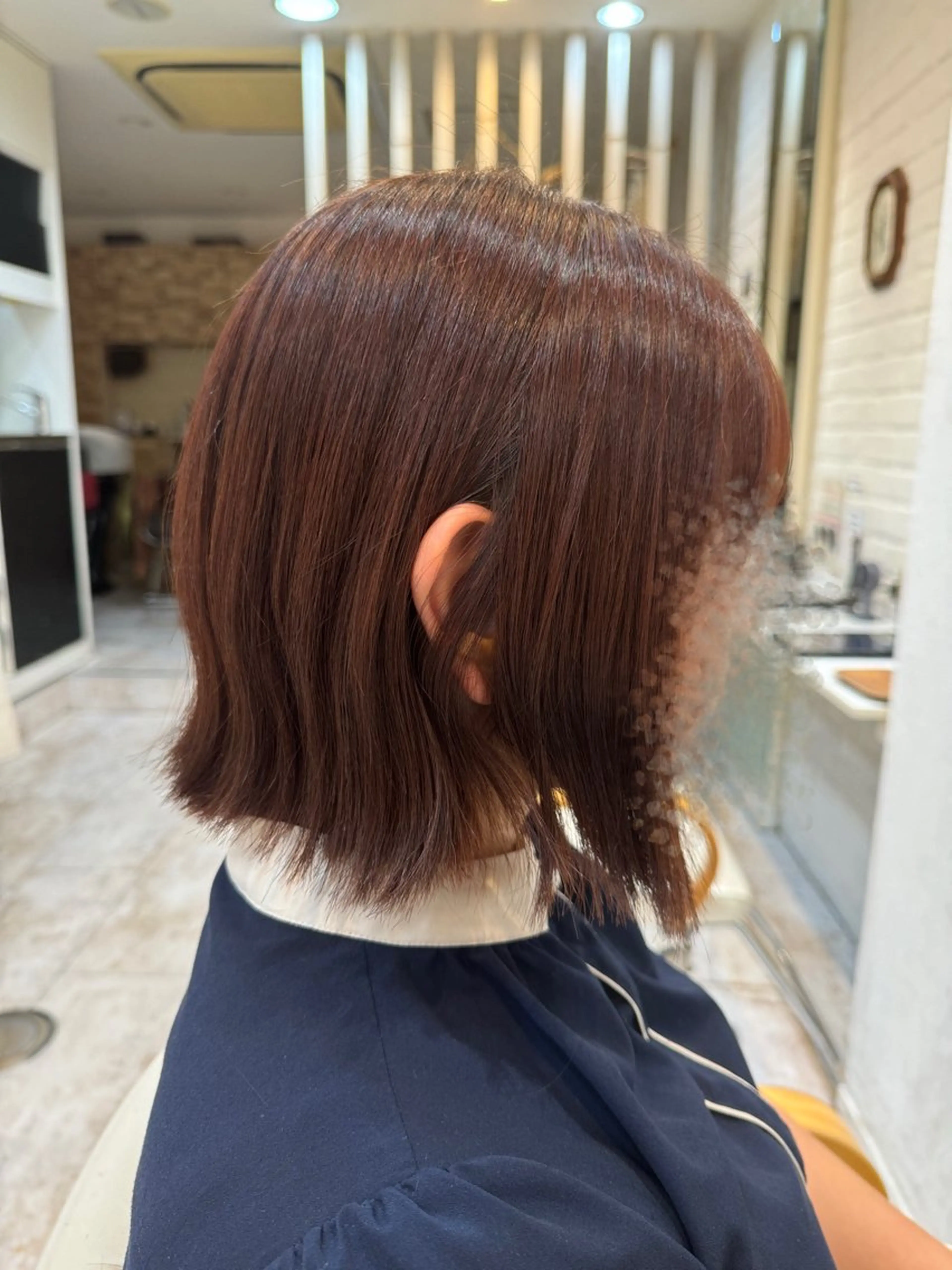 ミディアム ボブ 外ハネヘア カラーお任せ下さい ✨️おかだまなみのヘアスタイル