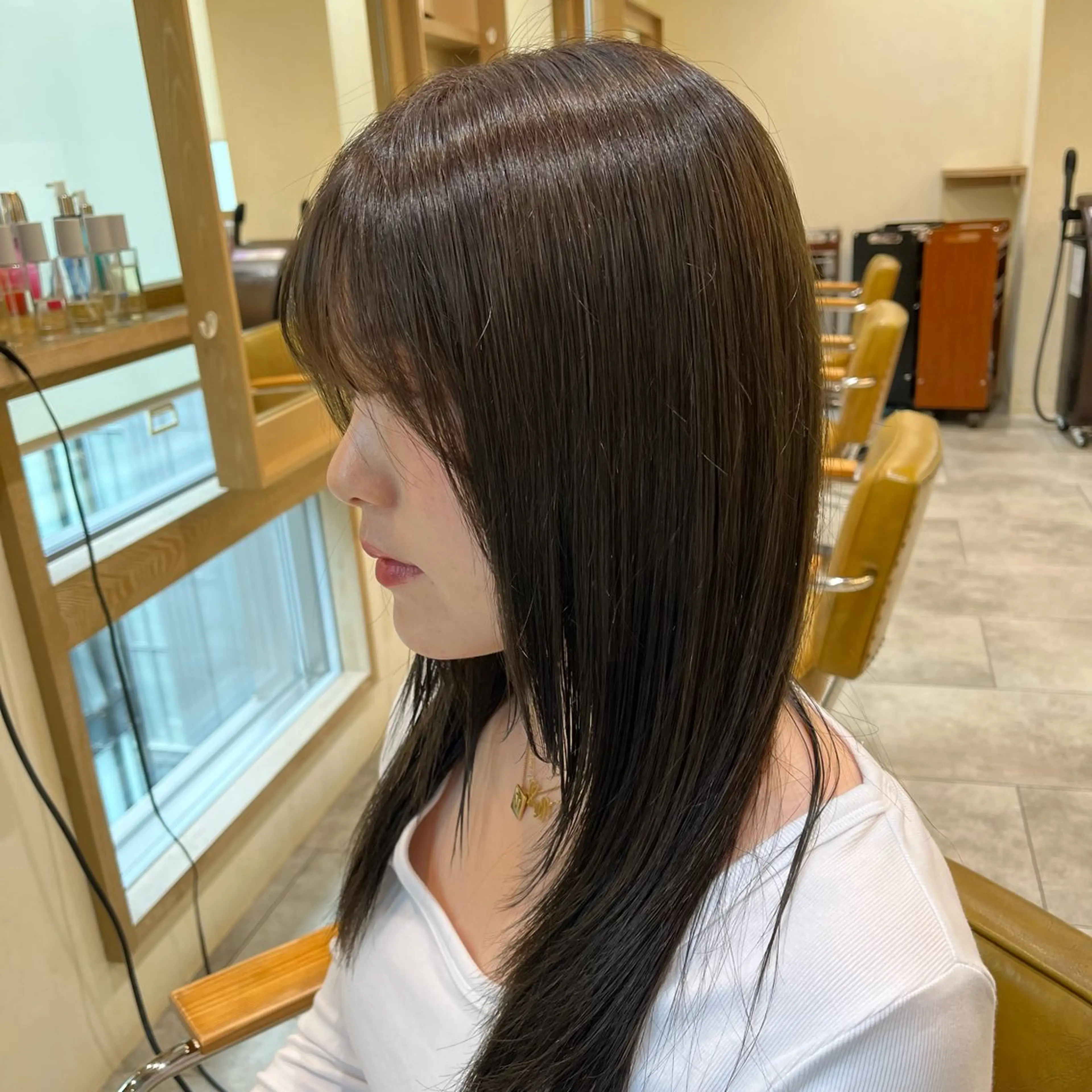 ロング カラー アッシュ オリーブアッシュ カット ヘアカラー 🌿‬ナチュラルヘア /パーマ/蒼真🍃のヘアスタイル