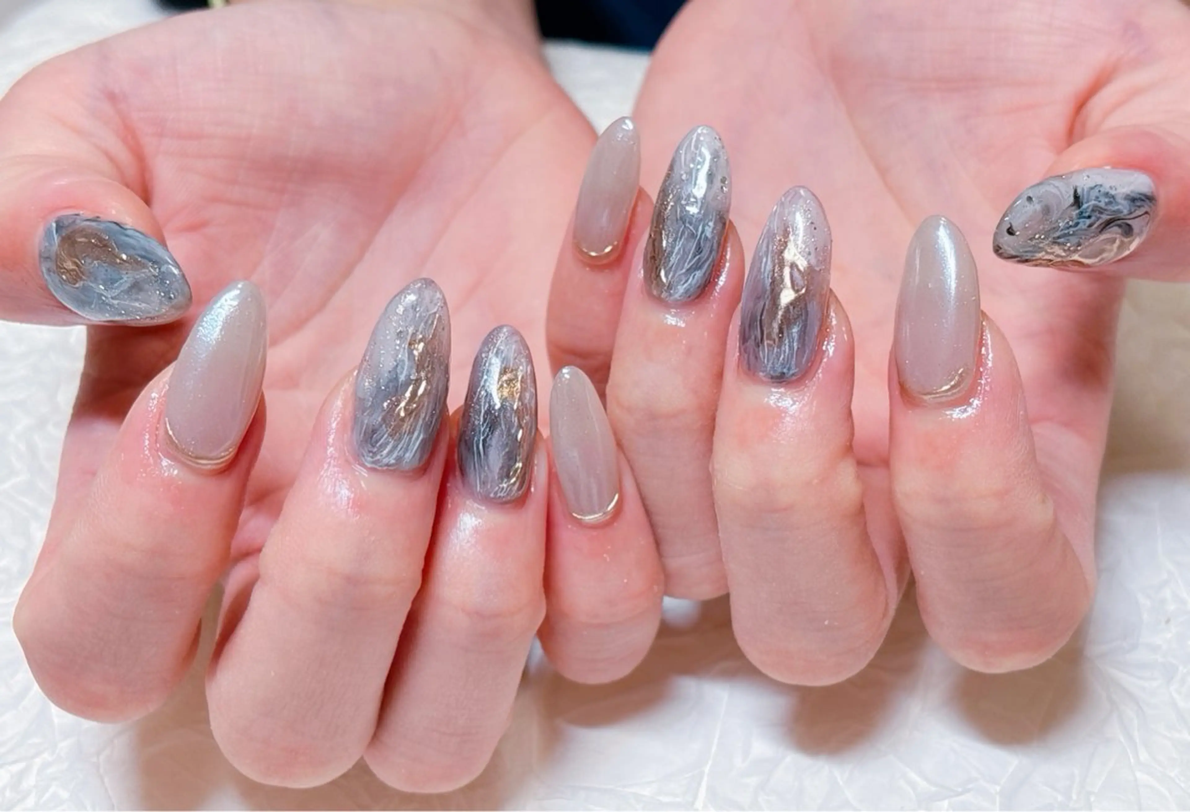 ネイル アートネイル オーロラネイル チークネイル フラッシュネイル フットネイル ハンドネイル ハンドケア ゆ か_Nails💫のネイルデザイン