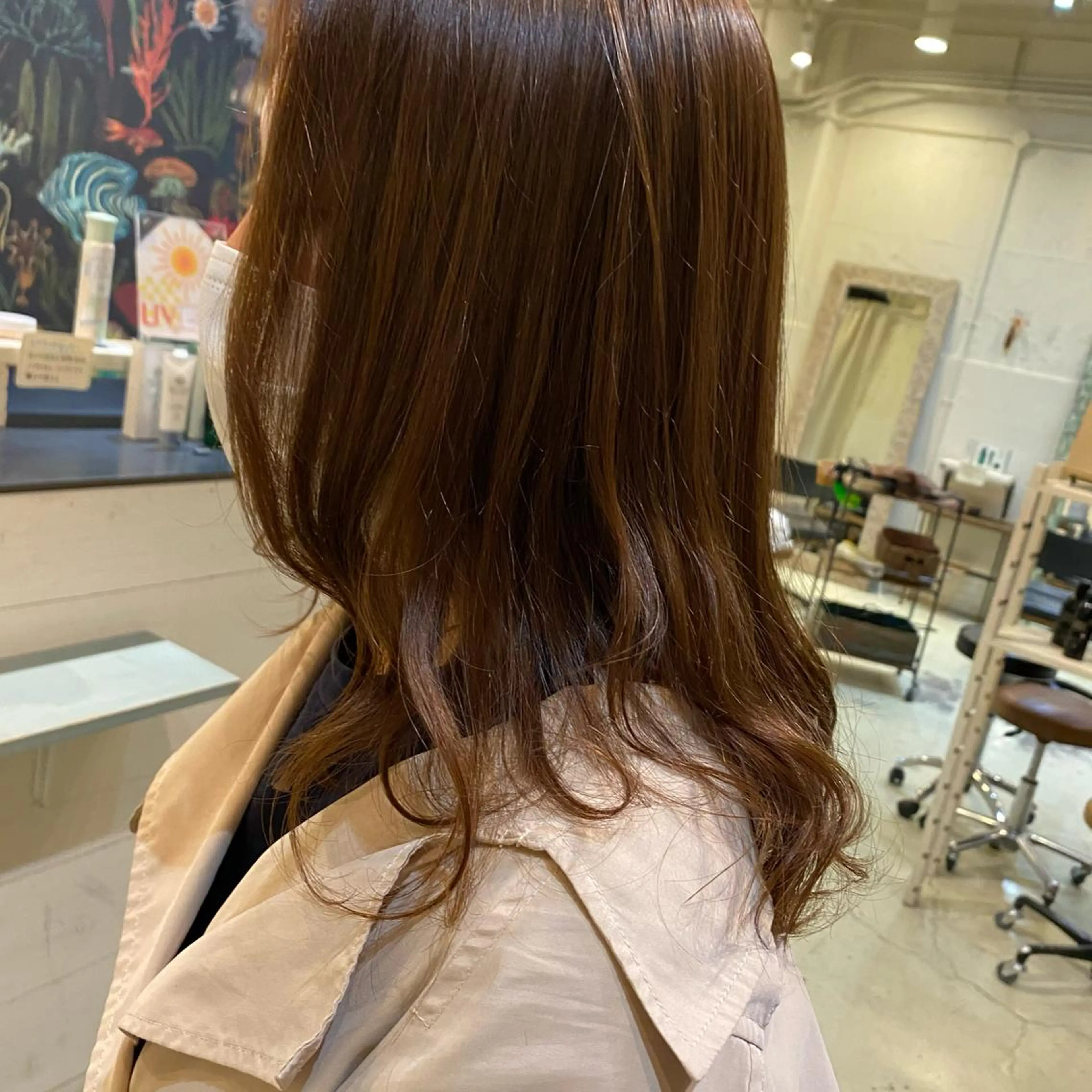 セミロング カラー 谷九/天王寺/上本町 ショート/ボブ/北川のヘアスタイル