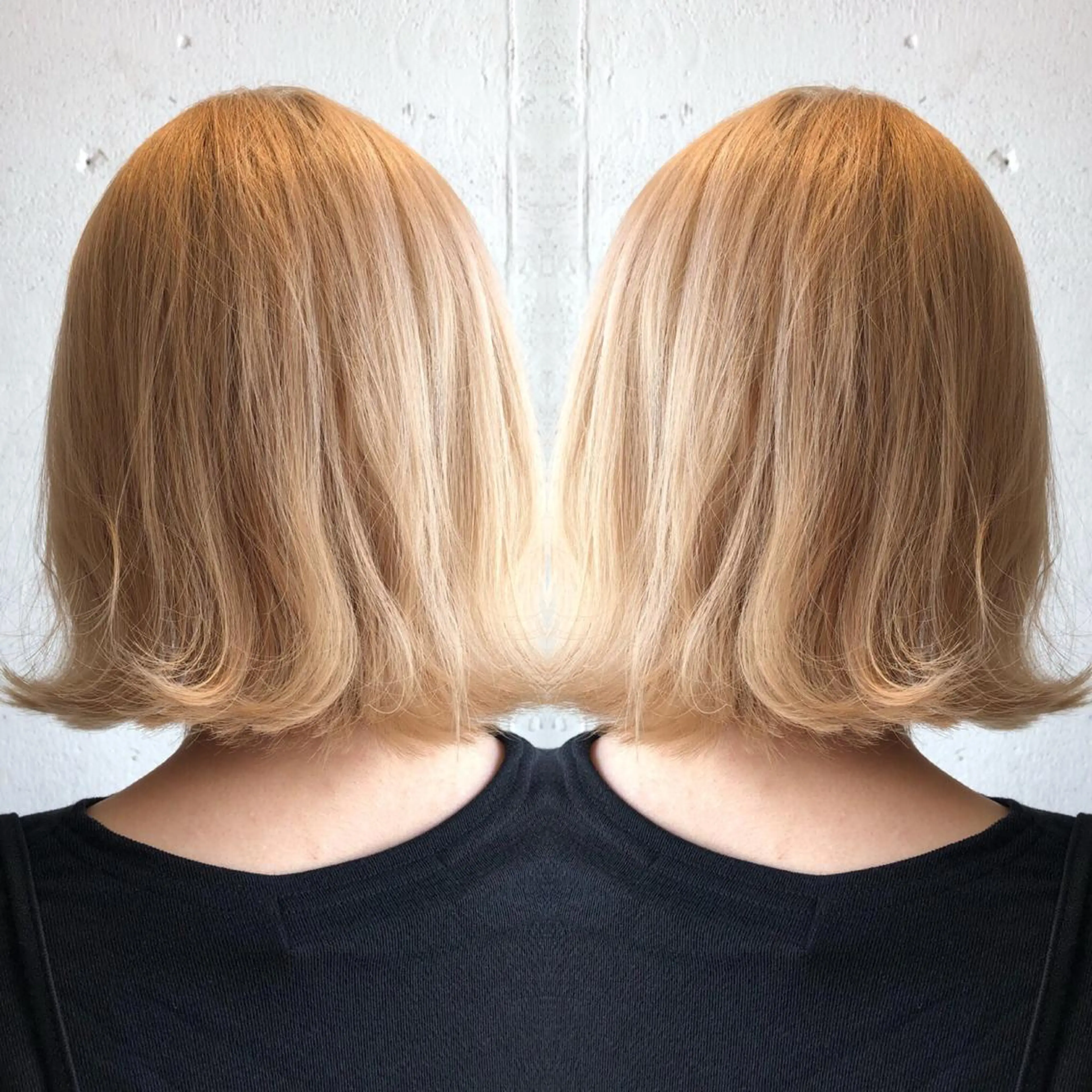 ミディアム 外ハネヘア カット あらき ちさとのヘアスタイル