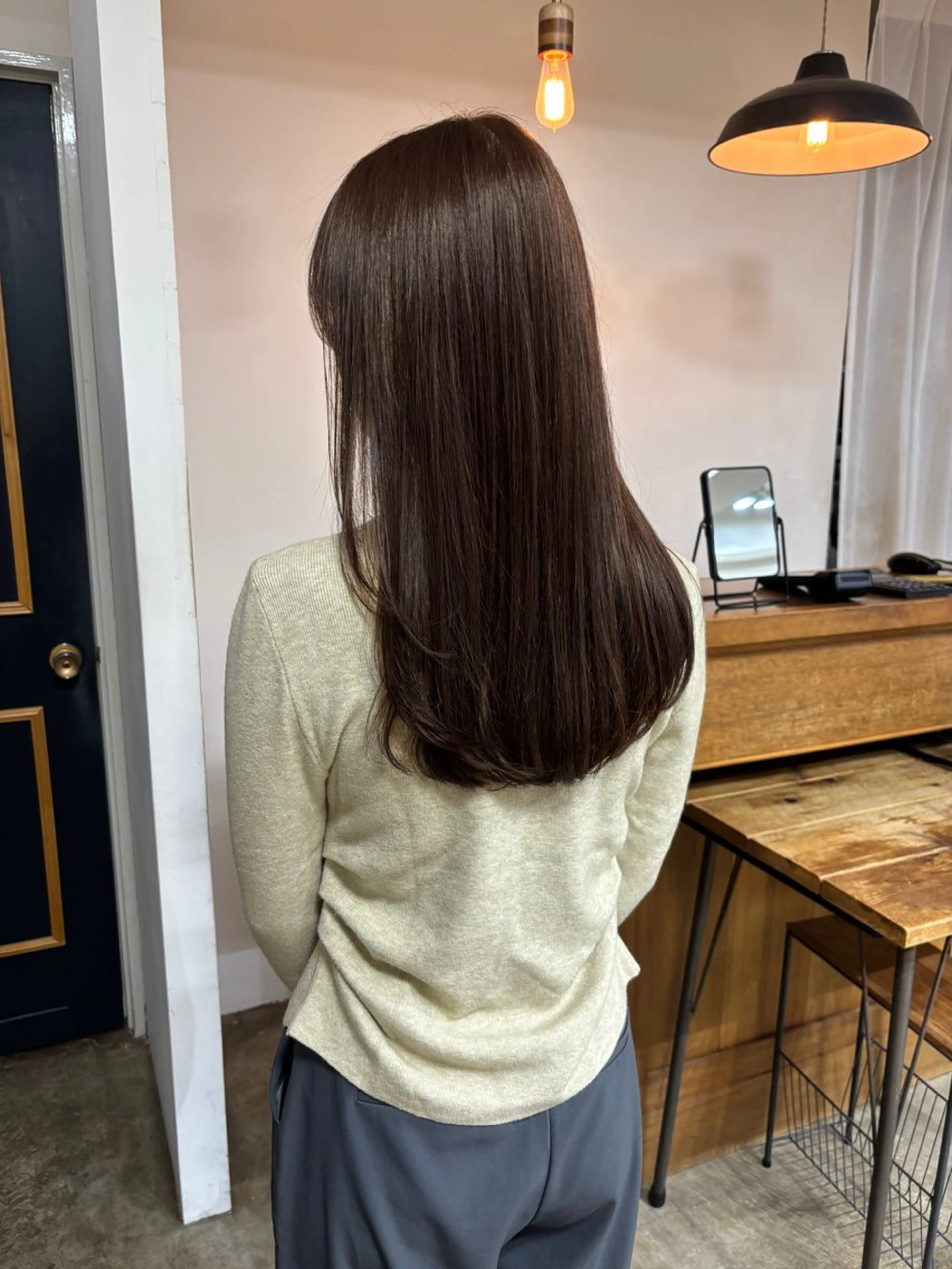 ロング カラー カット トリートメント ボブ&顔まわりレ イヤー♡TOMOE♡のヘアスタイル