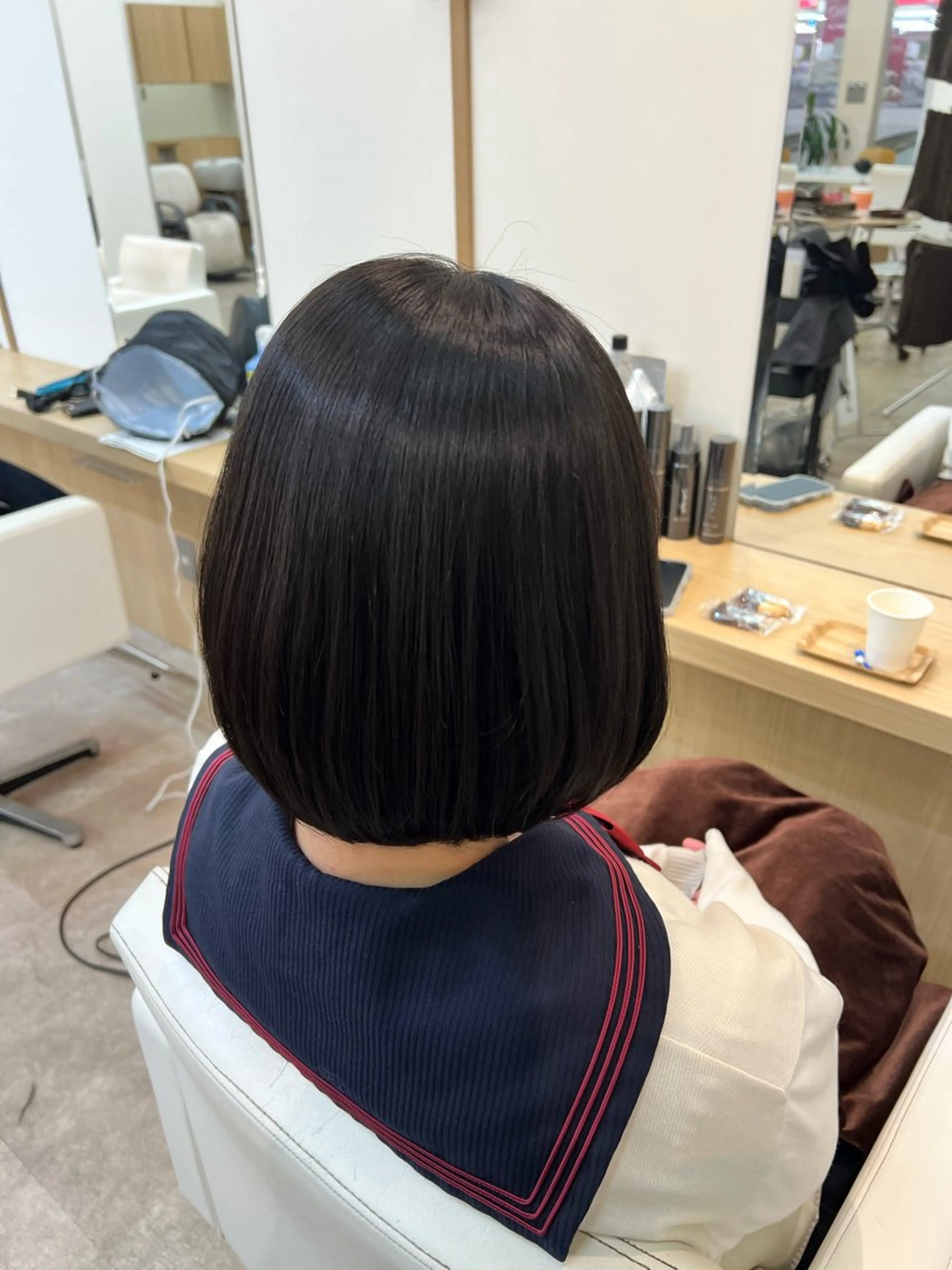 ミディアム 縮毛矯正 奥野 蓮のヘアスタイル