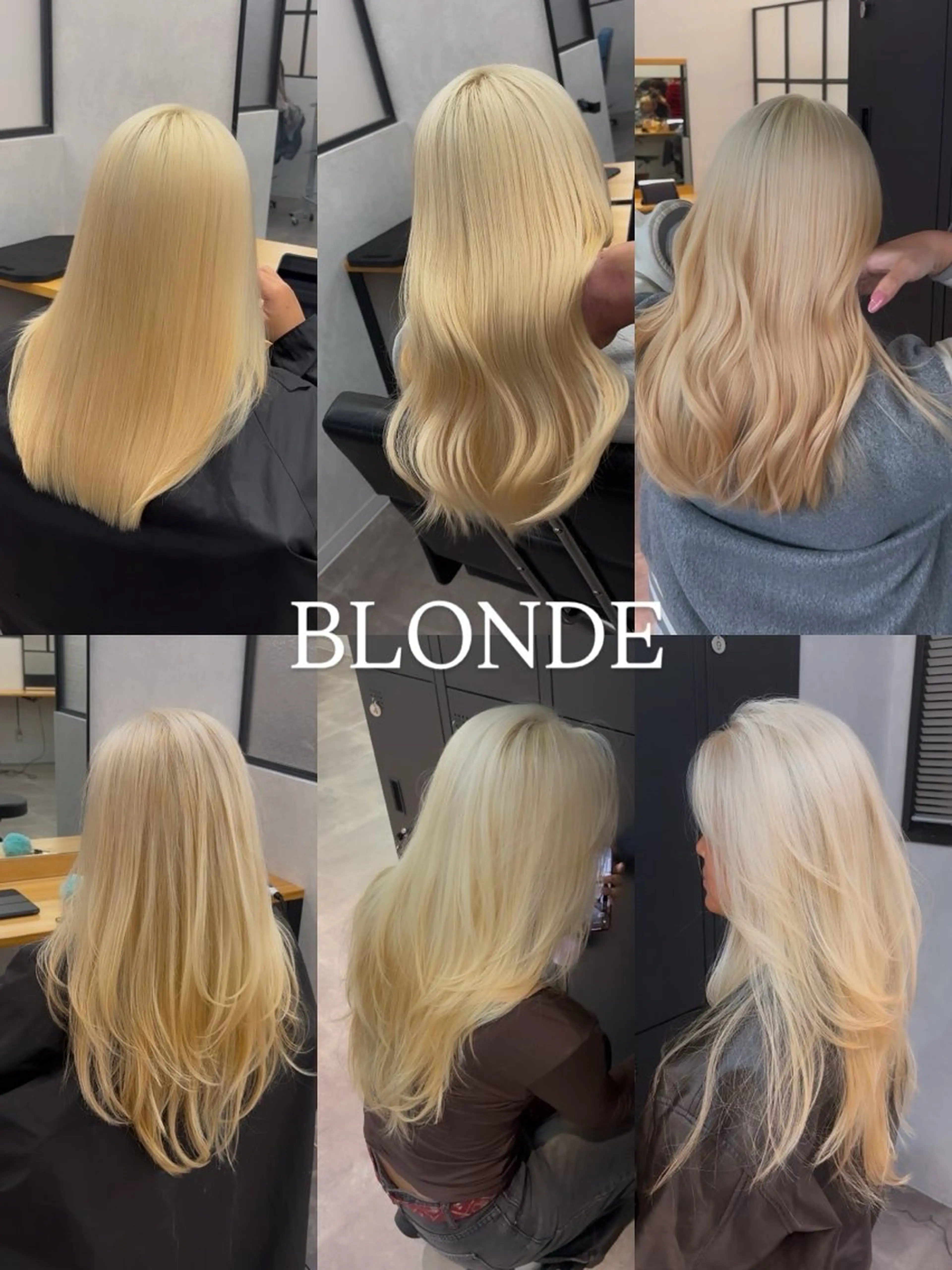 ロング カラー ブリーチ ブロンド ハイトーンカラー カット ヘアカラー 🌟心斎橋レイヤー 艶ハイトーン/ウルフのヘアスタイル