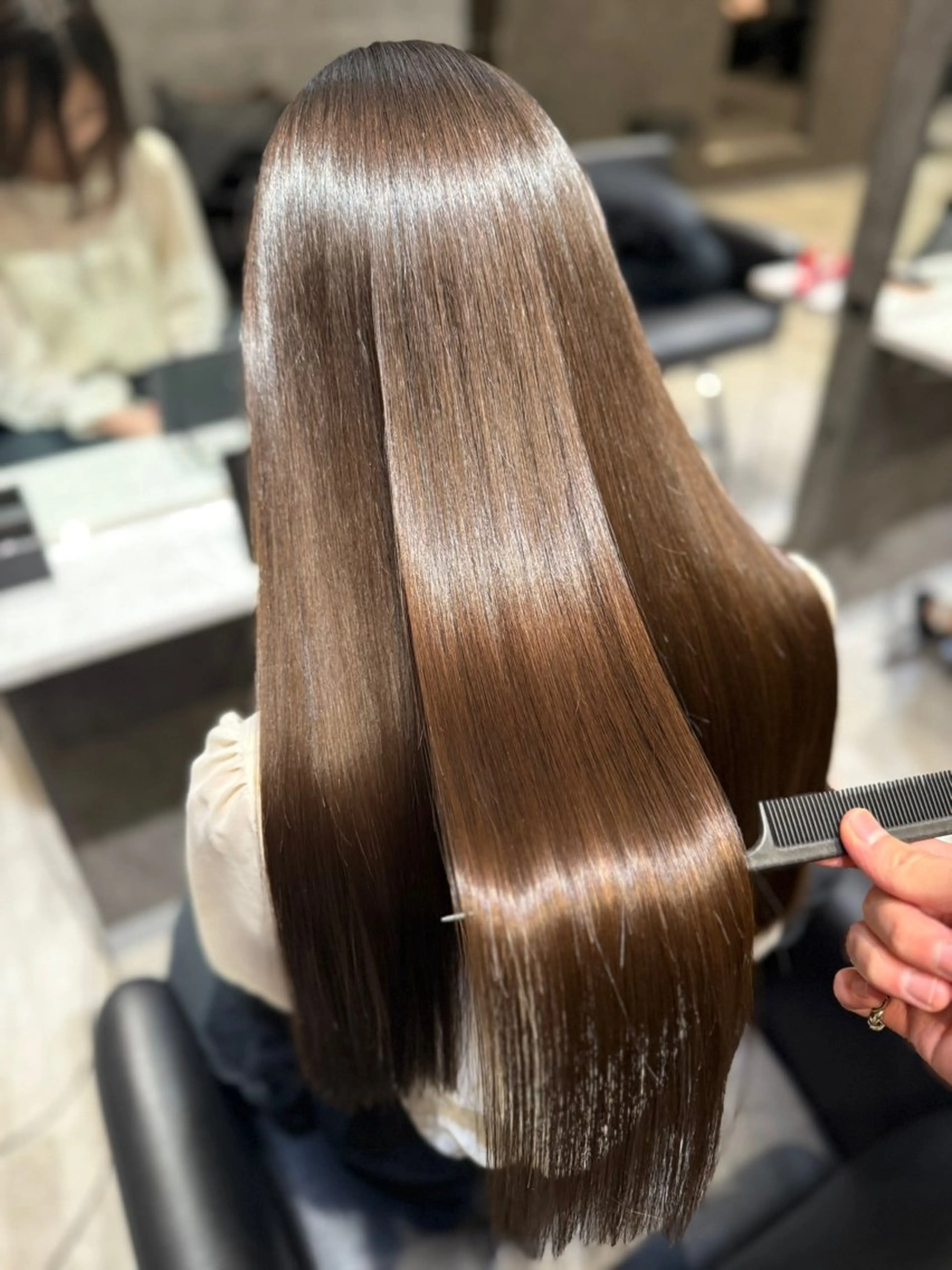 ロング カット 縮毛矯正 トリートメント _WHITE /藤田唯生のヘアスタイル