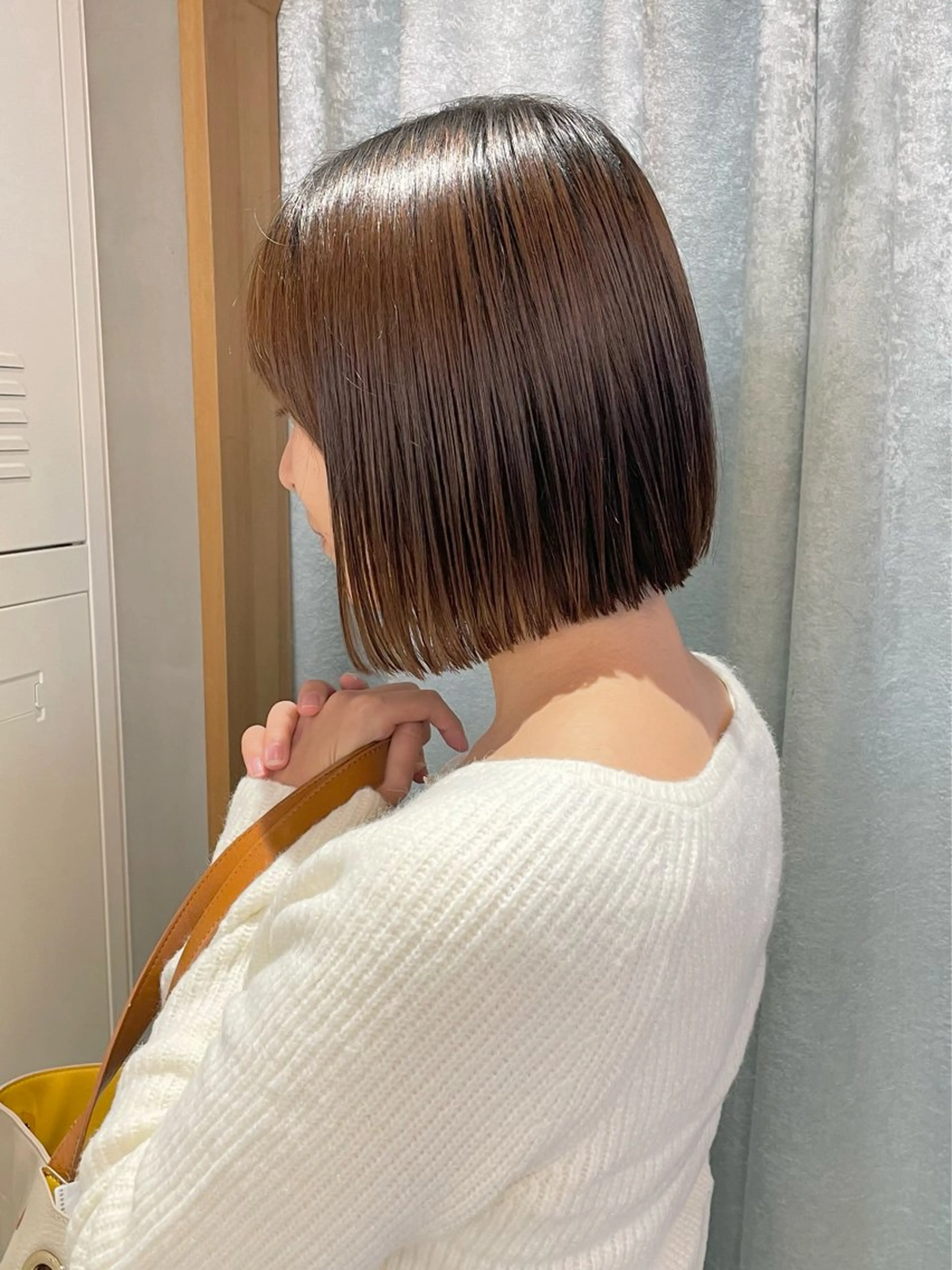 ショート カット ヘアカラー トリートメント オリーブベージュ/シ ョートボブたまき🧡のヘアスタイル