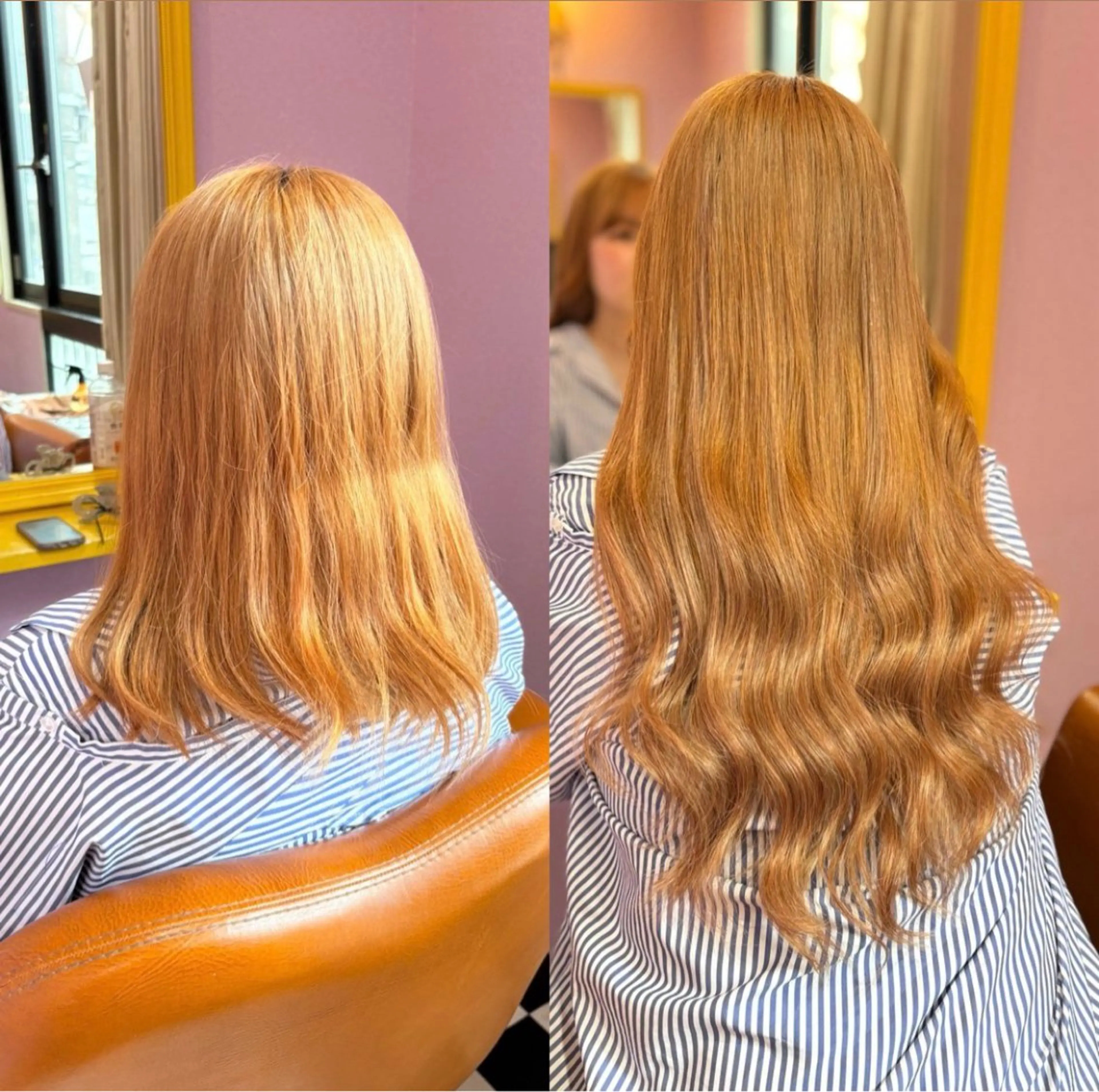 ロング エクステ NON ちび編み・シールのヘアスタイル