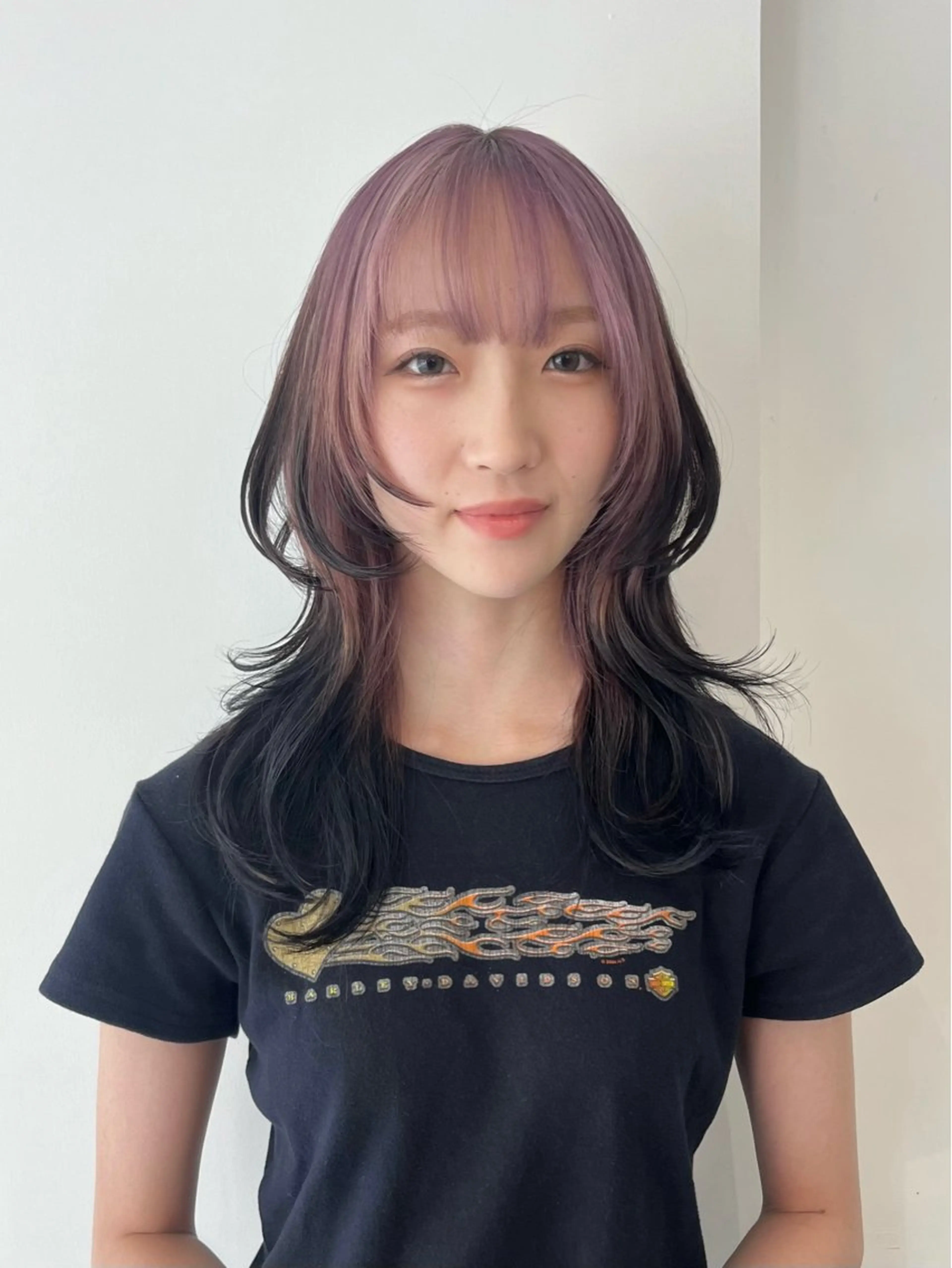 セミロング ハッシュカット カット ヘアカラー トリートメント 🟣niw SHUNNA🟣のヘアスタイル