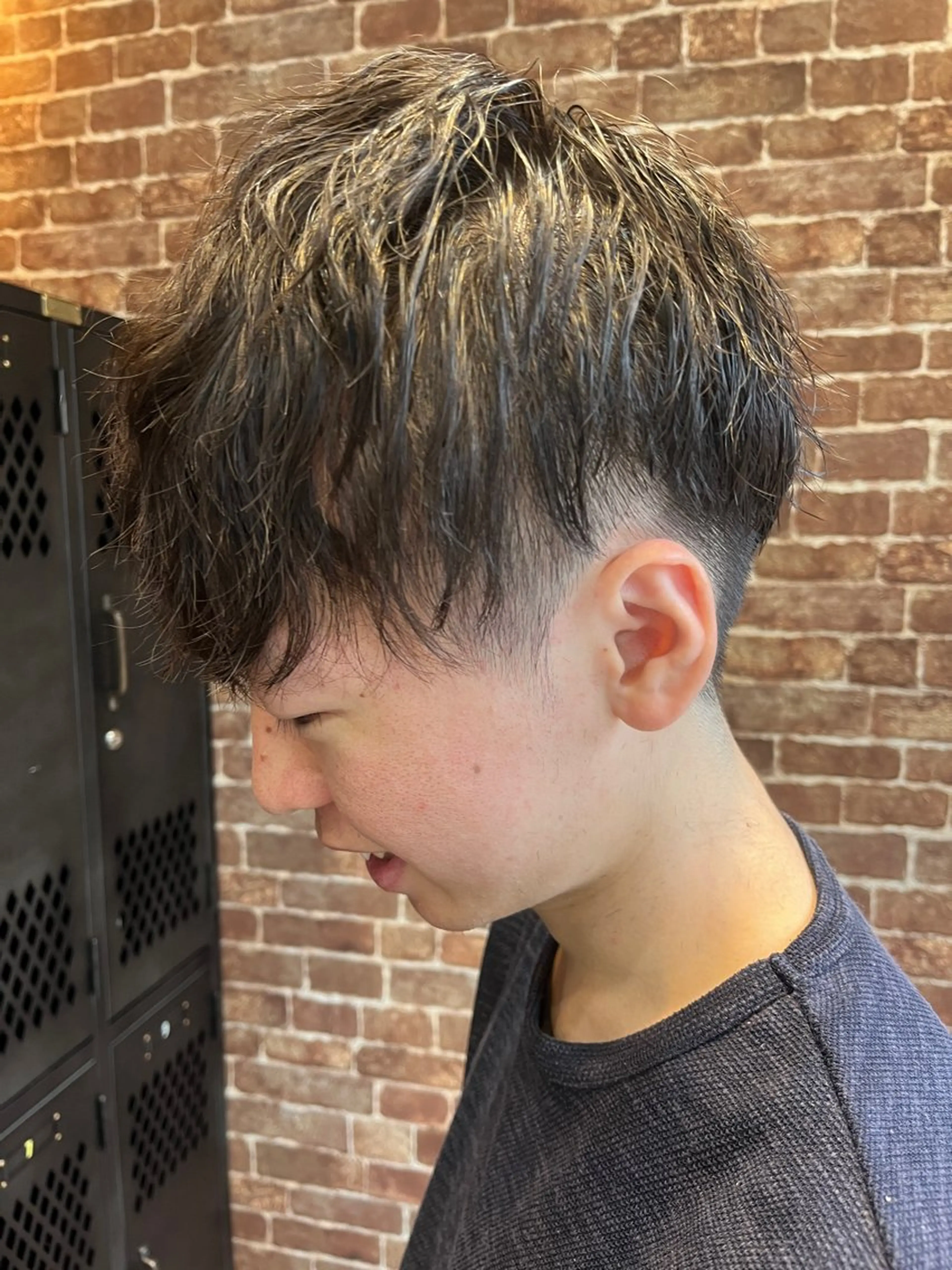 ショート カラー パーマ メンズ カット パーマ 久木原 ゆりのヘアスタイル