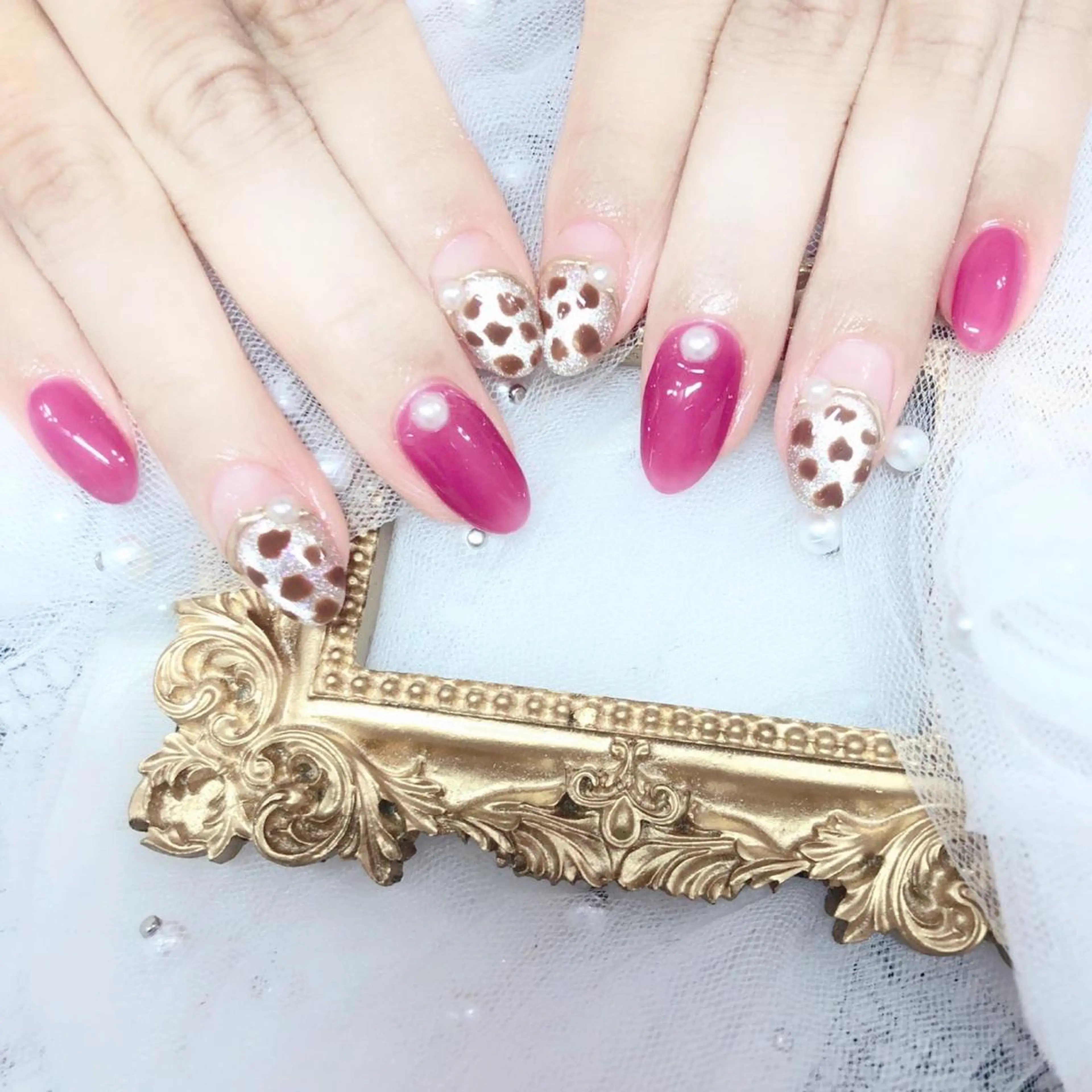 ネイル ハンドネイル マジック ミラーのネイルデザイン