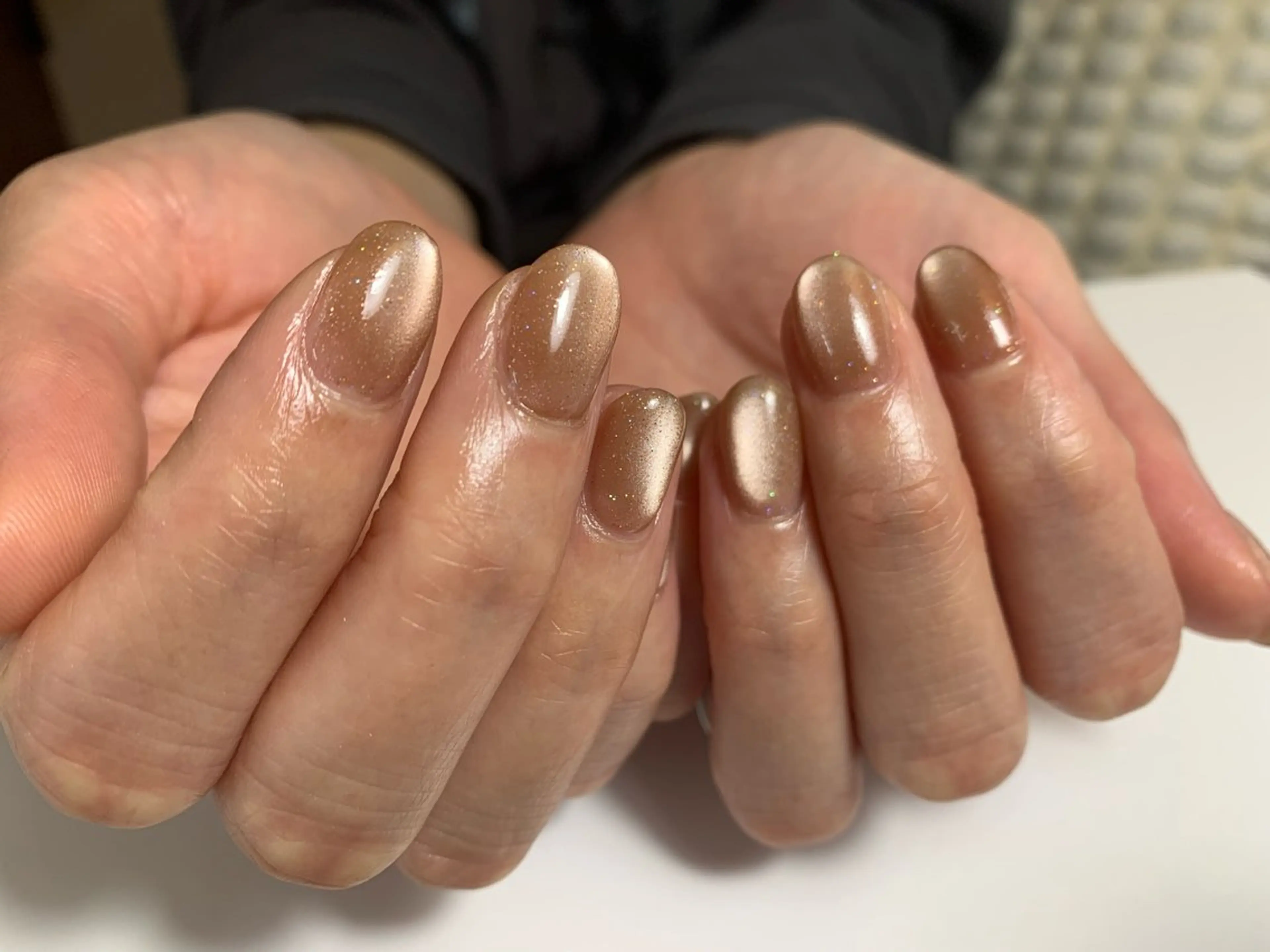 ネイル ブラウン フラッシュネイル フラッシュマグ is.nail 🌷sonokoのネイルデザイン