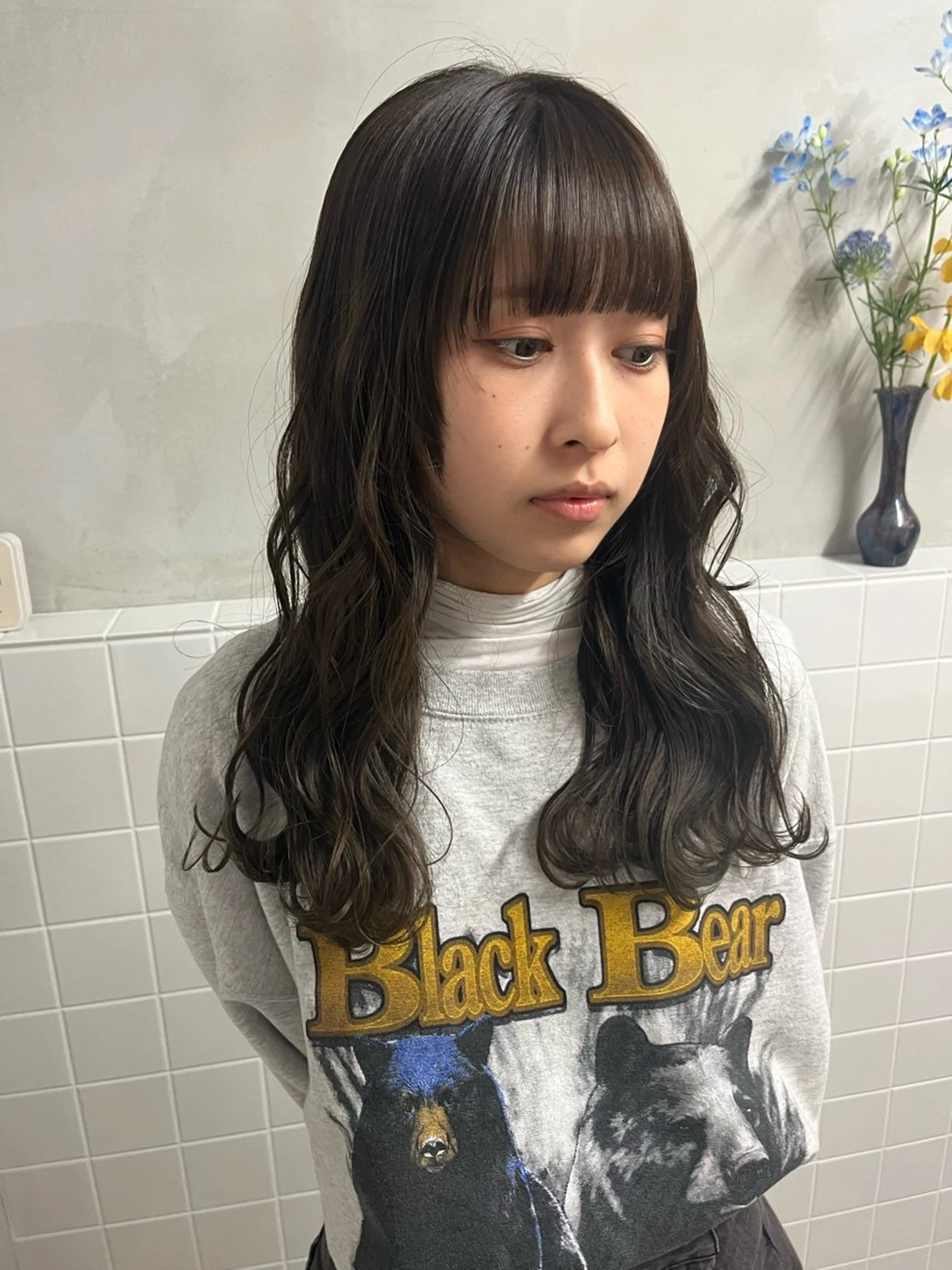 ロング カット ヘアカラー トリートメント RINA 【Loem】のヘアスタイル