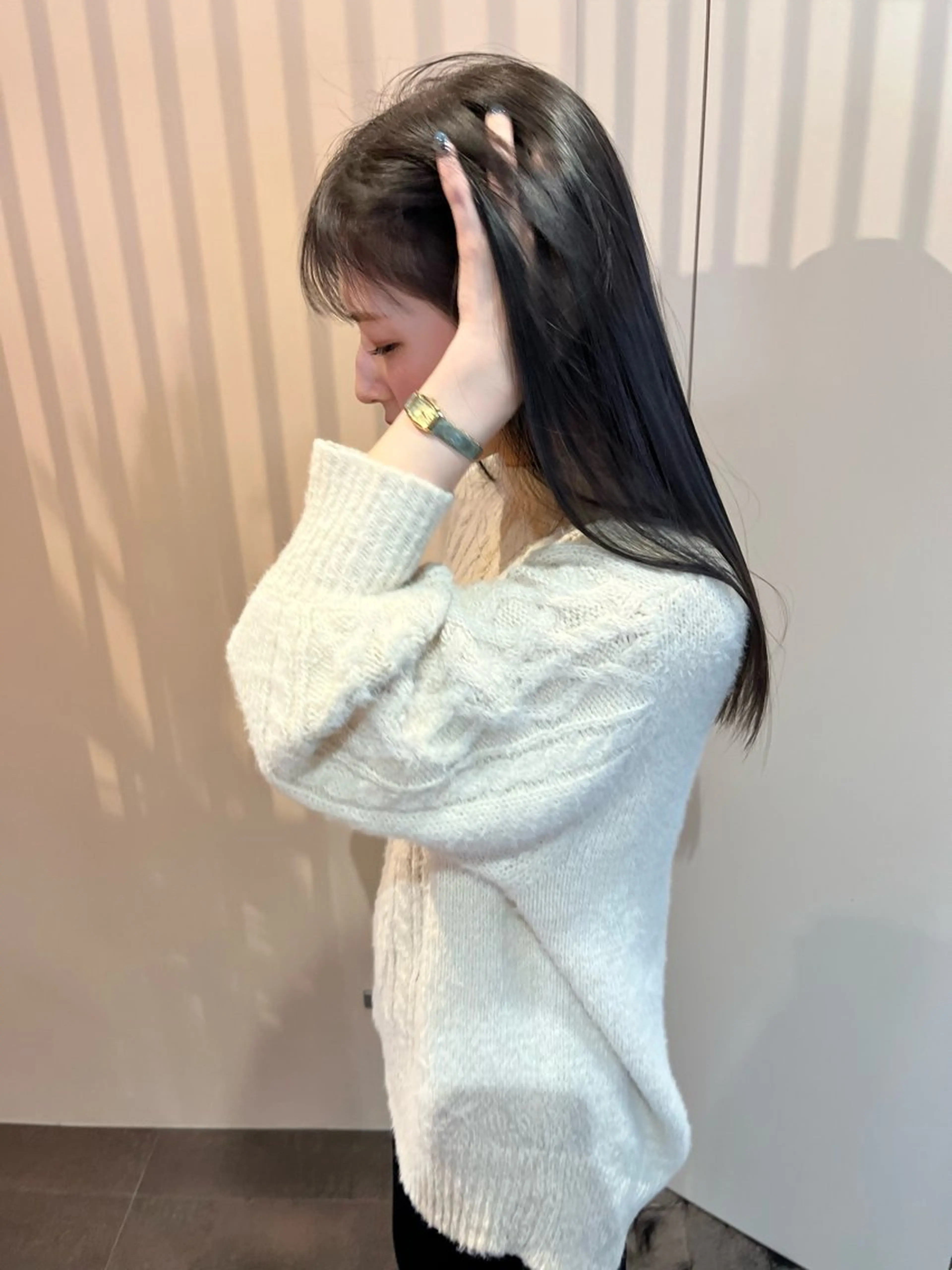 セミロング カラー パーマ 縮毛矯正 トリートメント 《柔らかhair𓍯 》木村美姫のヘアスタイル