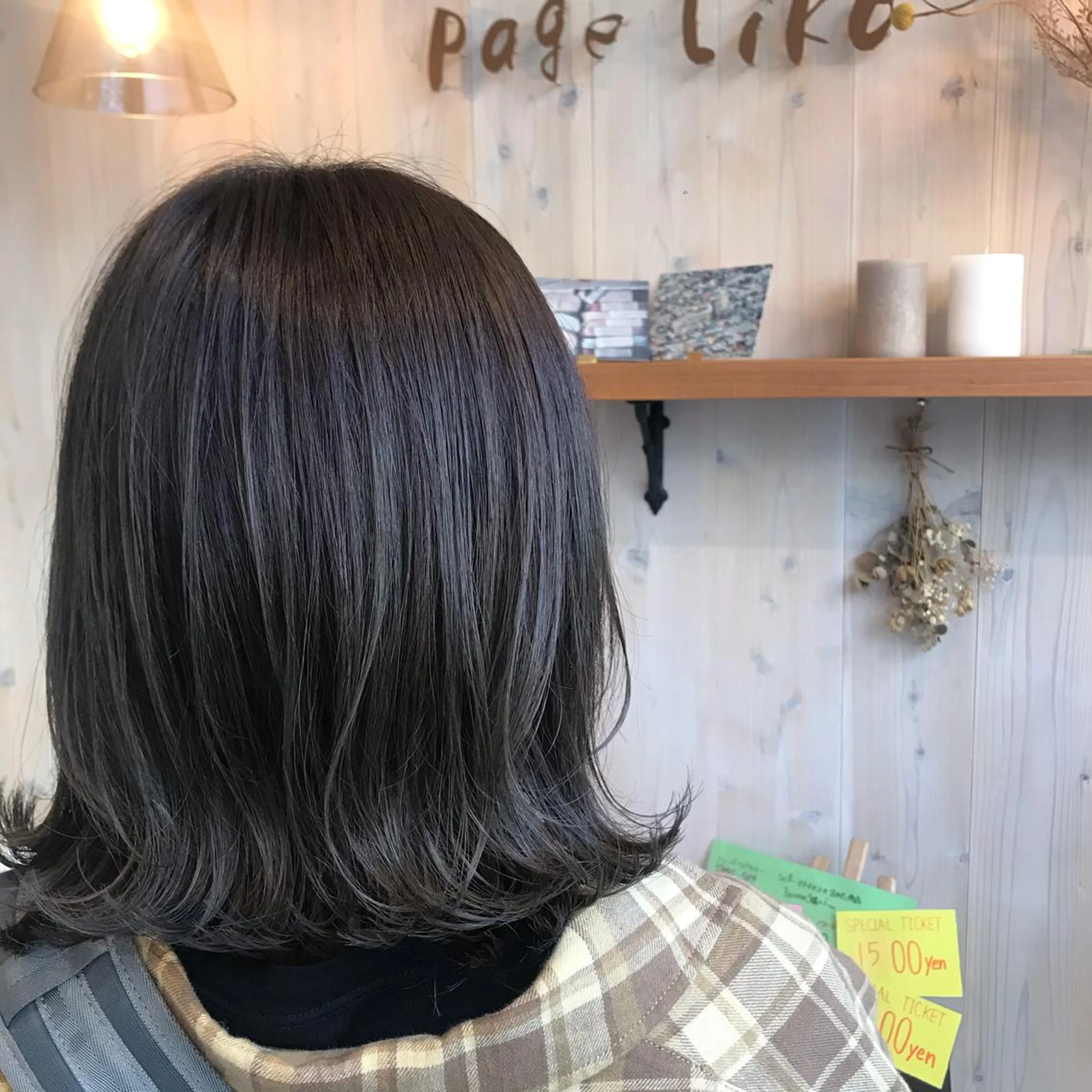 ミディアム カラー グラデーションカラー グレージュ 透明感カラー/ 寺田千雅子のヘアスタイル
