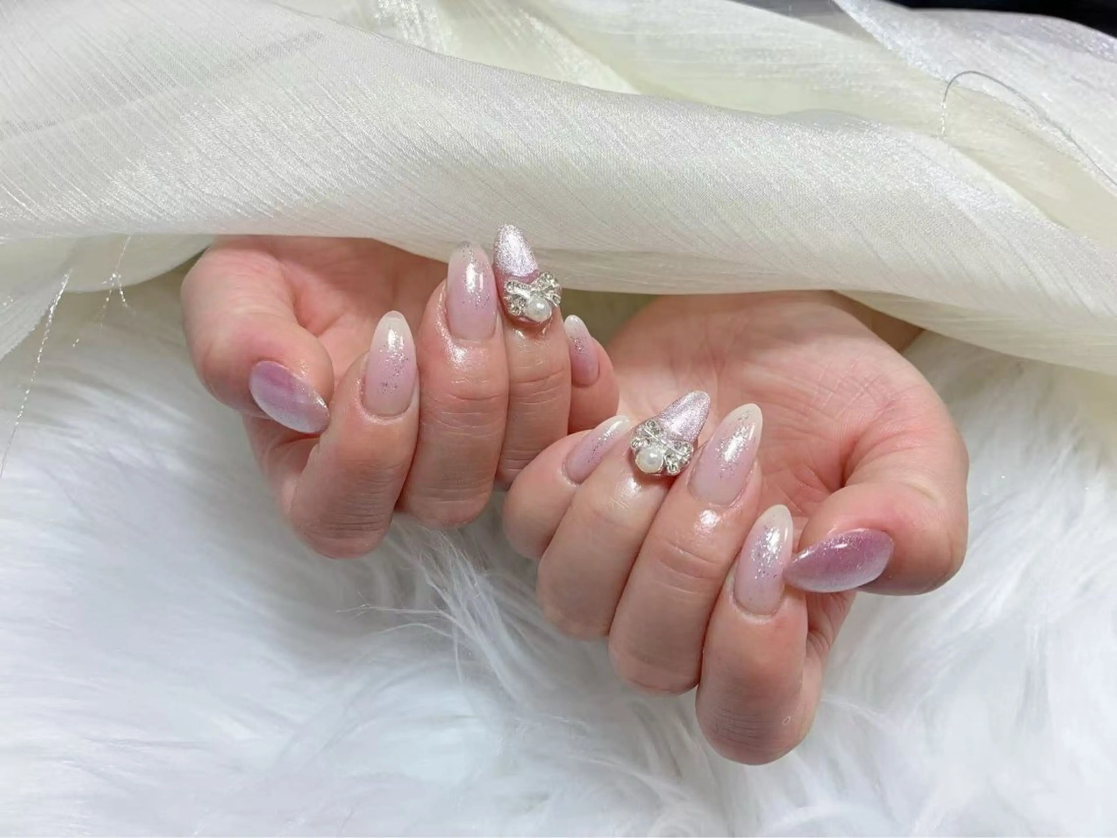 ネイル アニマル柄 チークネイル フラッシュネイル フットネイル フレンチネイル ハンドネイル B·U Nail大宮 長さだし専門店のネイルデザイン