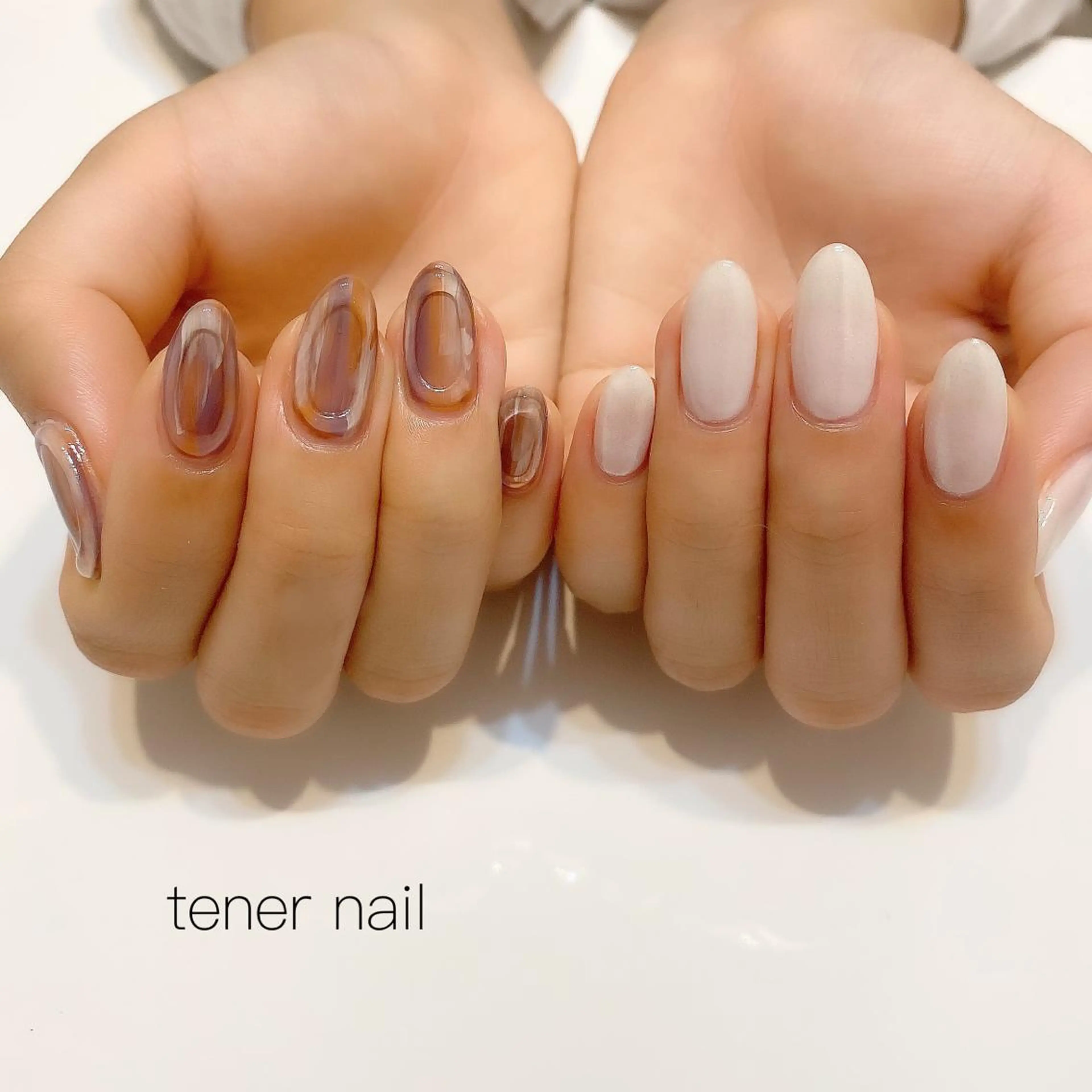 ネイル オーロラネイル クリアネイル ニュアンスネイル テネルネイル tener nailのネイルデザイン