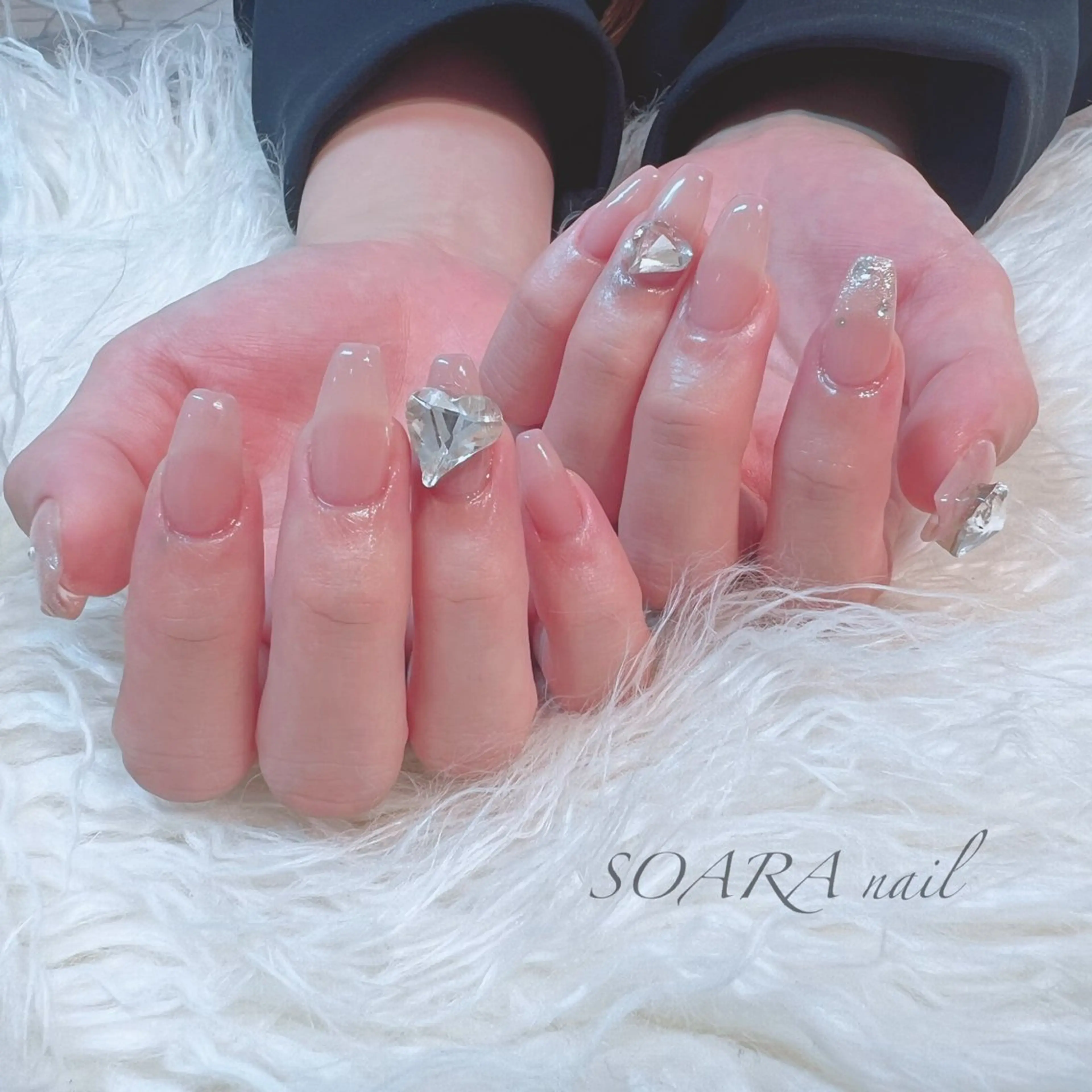 ネイル ワンカラーネイル スカルプネイル Eyelash & nail SOARAのネイルデザイン