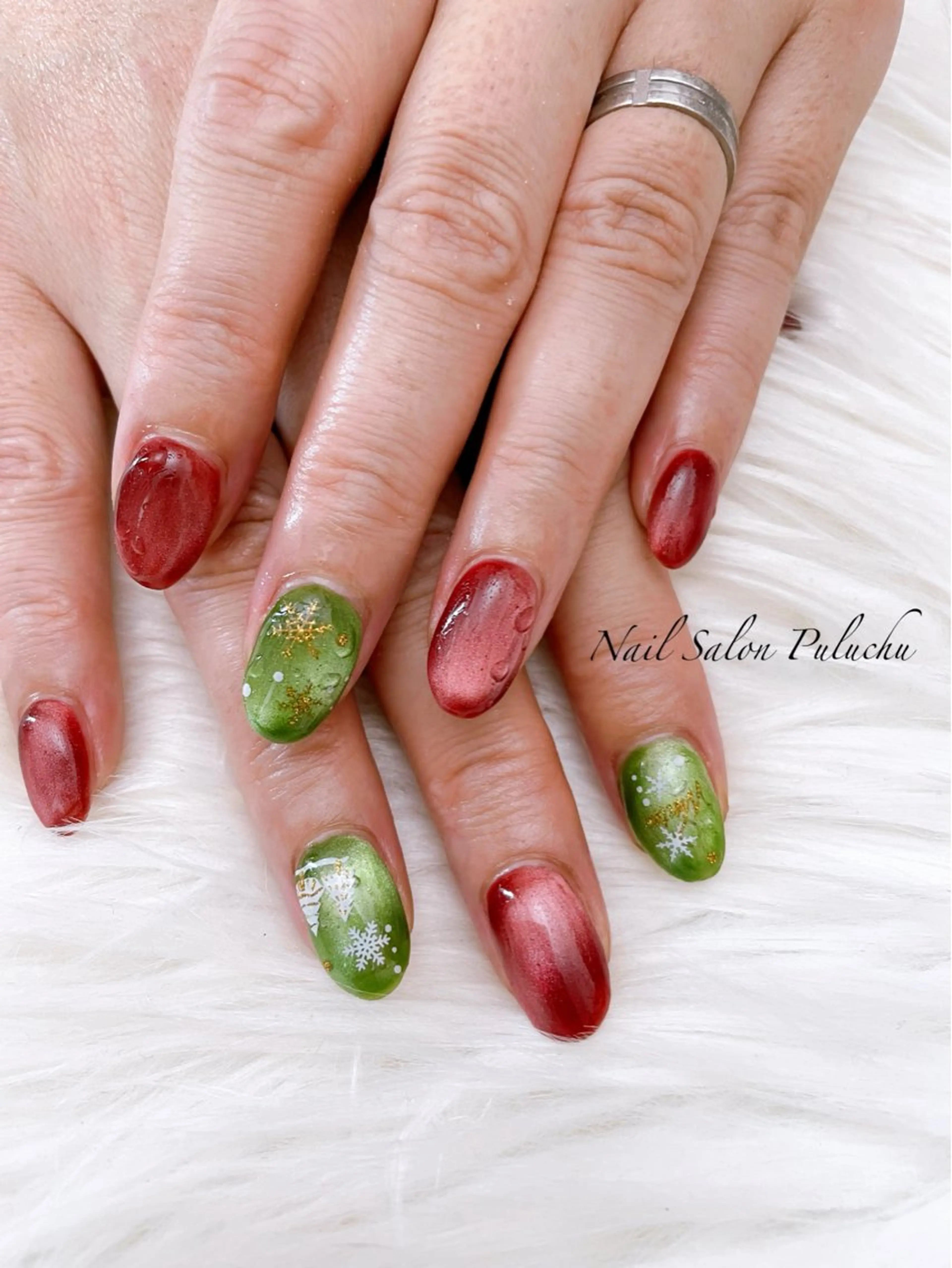 ネイル 冬ネイル クリスマス ♡ puluchu ♡のネイルデザイン