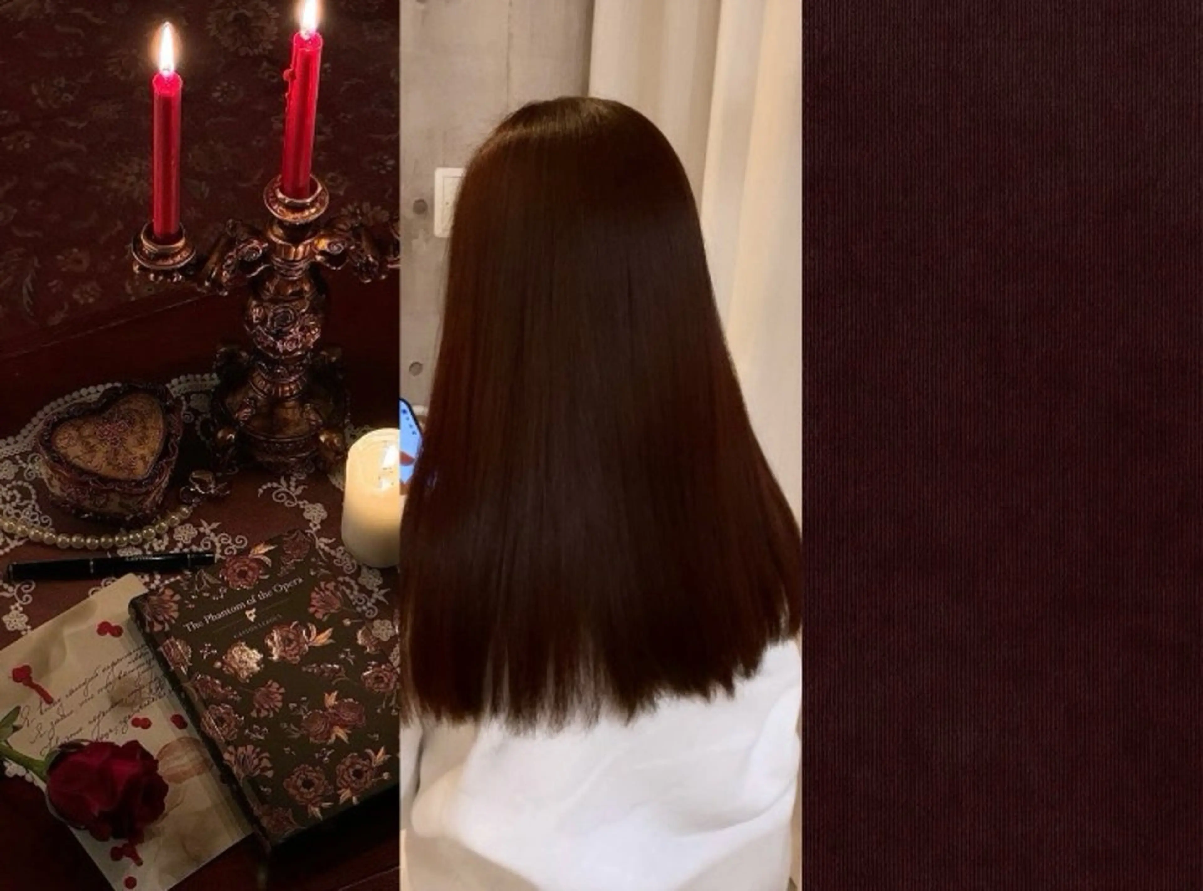 ロング カラー レッドカラー ヘアカラー ハマノ ミユのヘアスタイル