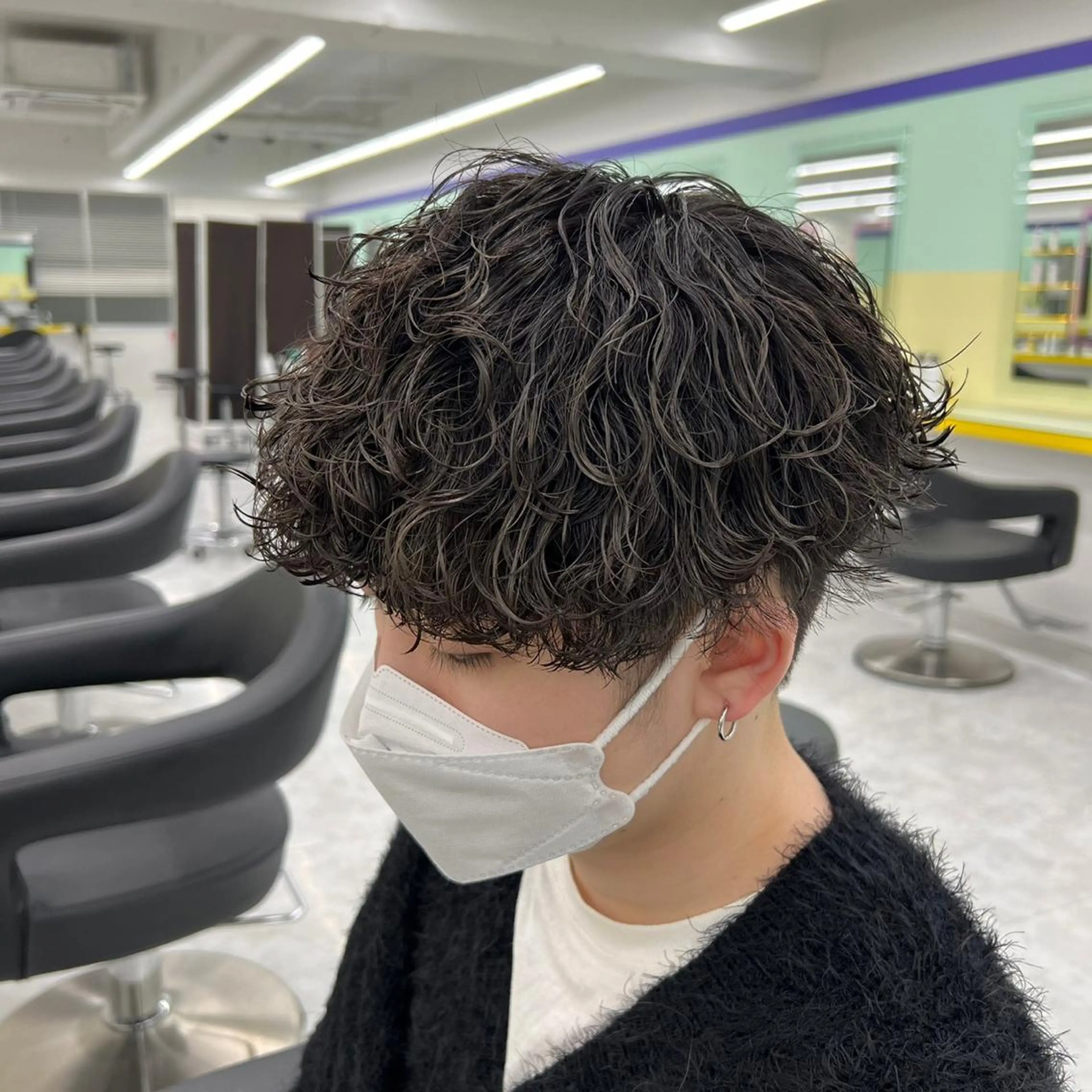 カラー パーマ メンズ 大人っぽ♡上品な暖色 ♡ブリーチなし♡のヘアスタイル