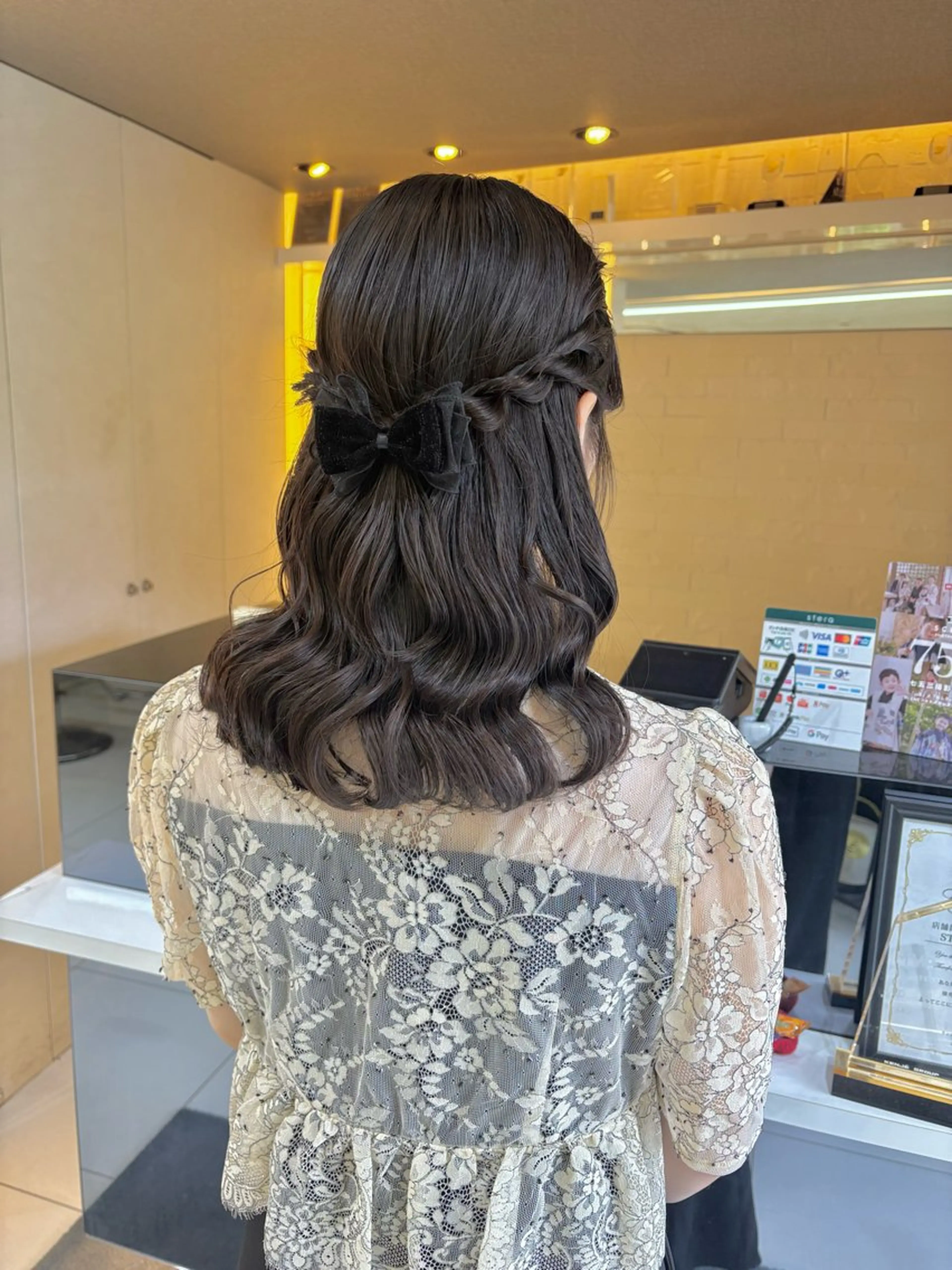 ヘアアレンジ ハーフアップ ヘアセット ヘアセット／眉毛カッ ト/Nana〻のヘアスタイル